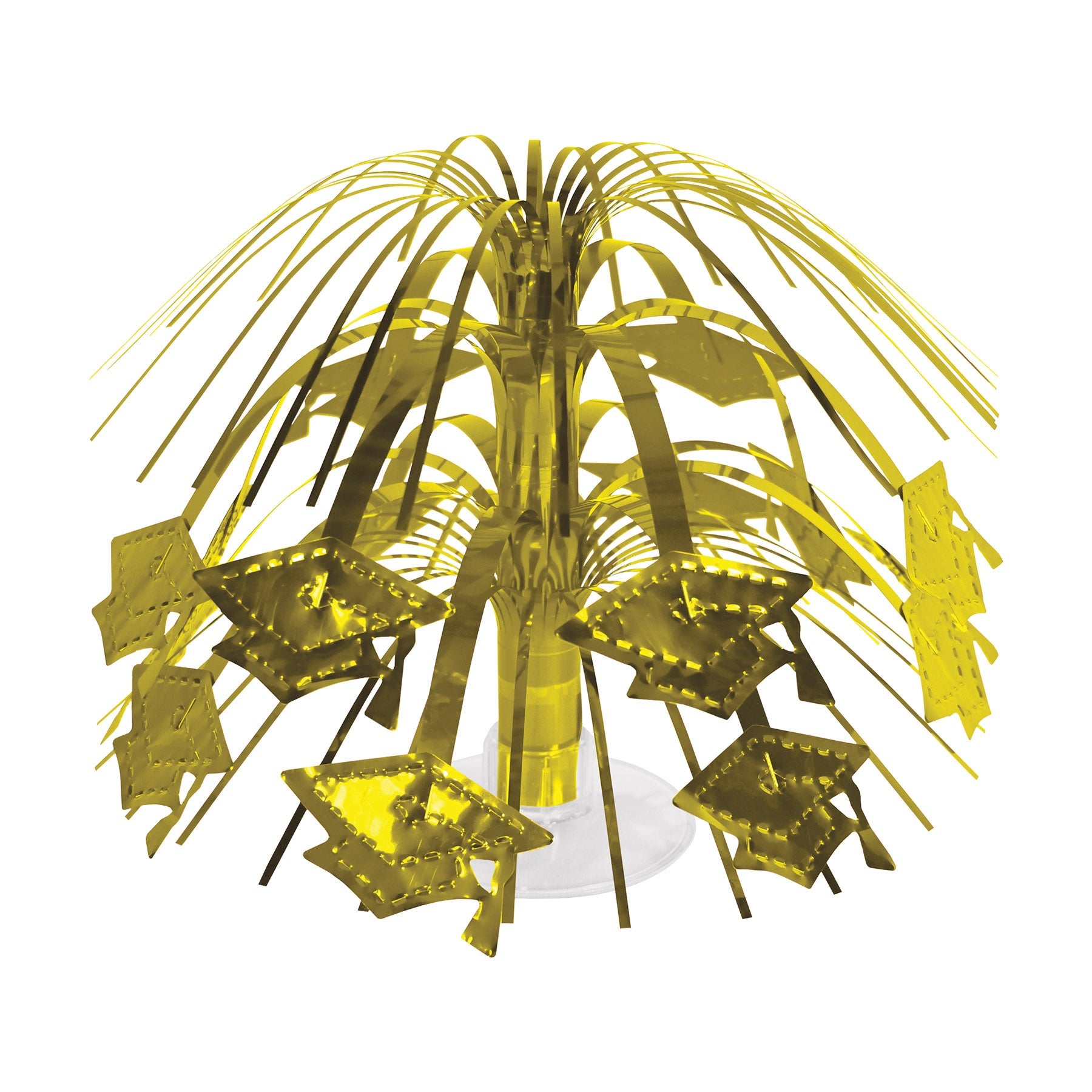 12 Pack Beistle Gold Graduation Cap Mini Cascade Centerpieces - Perfect for Graduation Party Decorations, Table Centerpieces, and Photo Backdrops