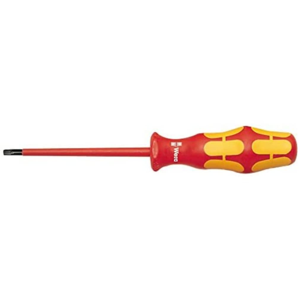 Wera Kraftform Plus Series 100 VDE 160 i Insulated Screwdriver with Lasertip - Professional Slot Screwdriver for Electricians, DIY & Home Repair - Safe for Electrical Work & Precise Fastening