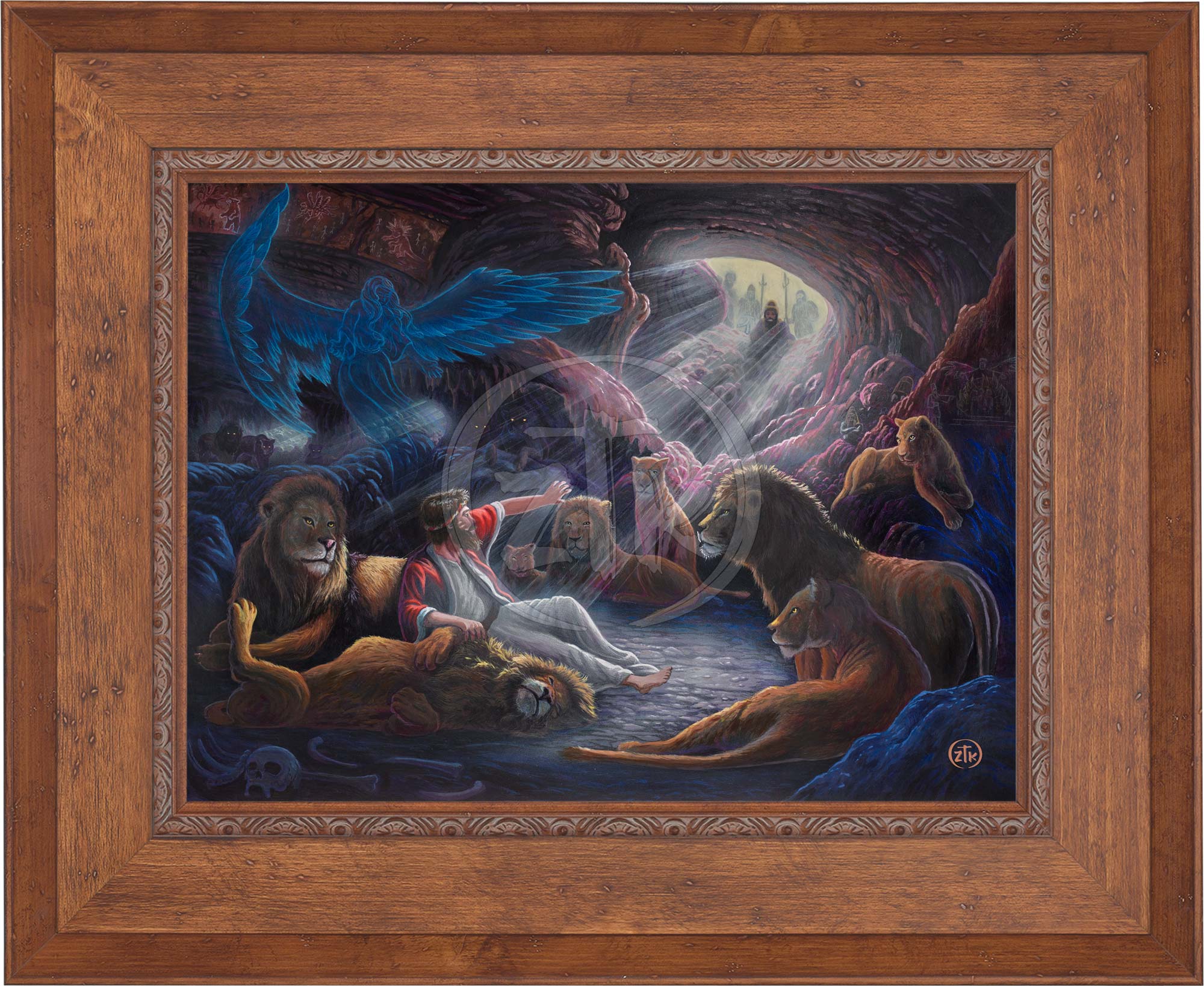 Daniel in the Lion's Den Limited Edition Canvas Wall Art - Biblical Story Painting for Home Decor, Church, Office & Gift