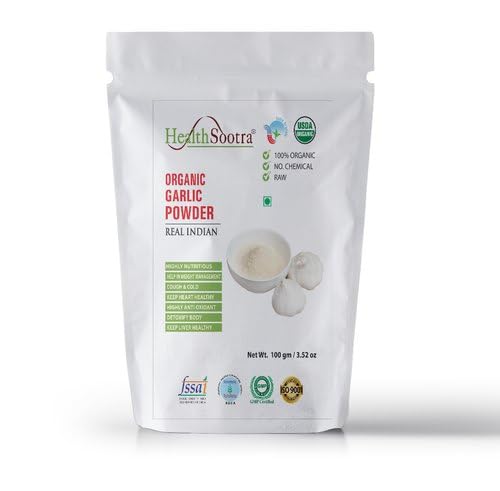 Healthsootra Organic Garlic Powder & Onion Powder Combo - 200g Each | All-Natural, Additive-Free Spices | No Preservatives | Perfect for Cooking, Seasoning, and Meal Prep | Healthy Instant Flavor Boost for Soups, Salads, and Marinades