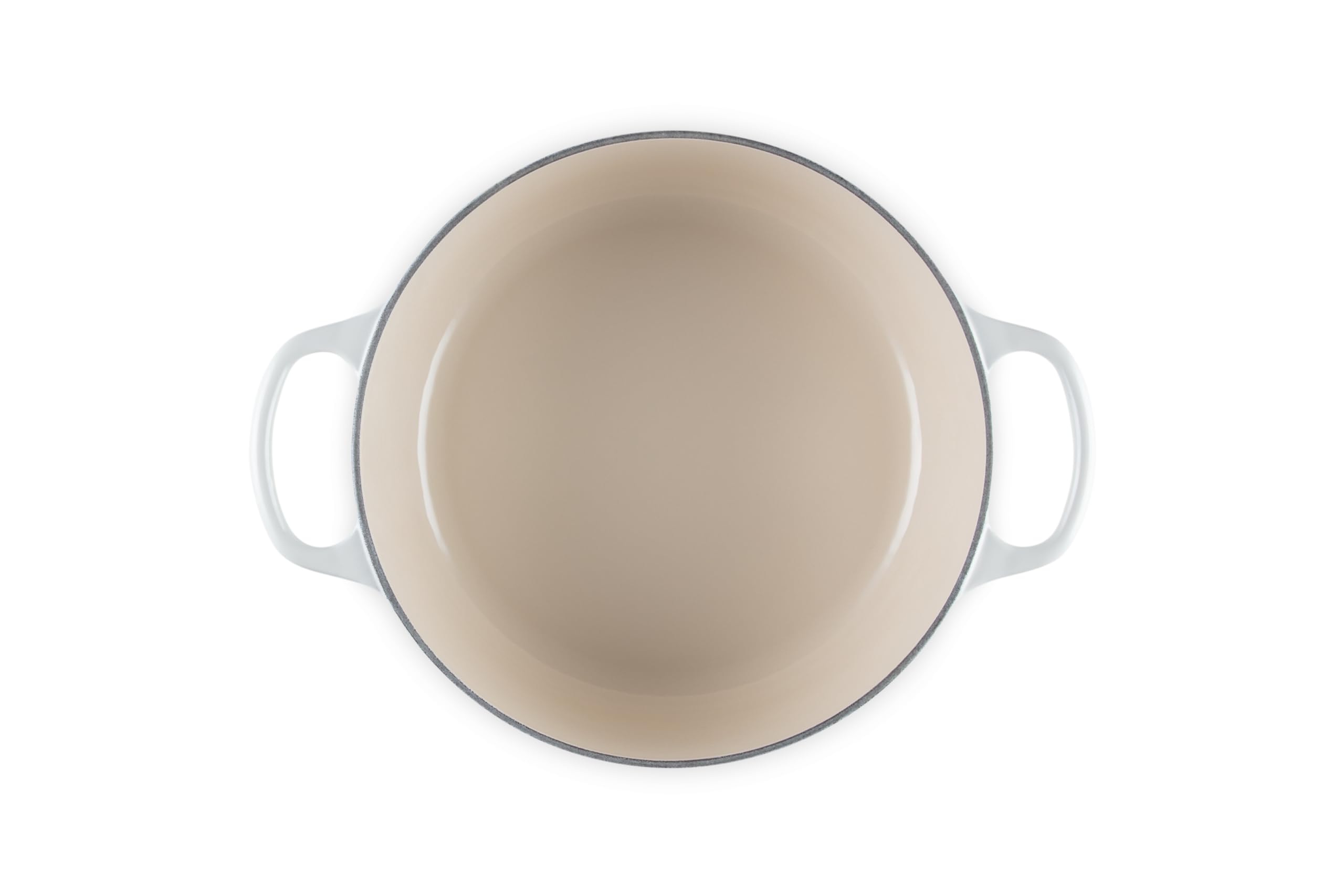 Le Creuset Signature Enameled Cast Iron Dutch Oven 4.5 Quart - Round Oven with Lid, Meringue Color - Perfect for Braising, Baking, Soups & Slow Cooking