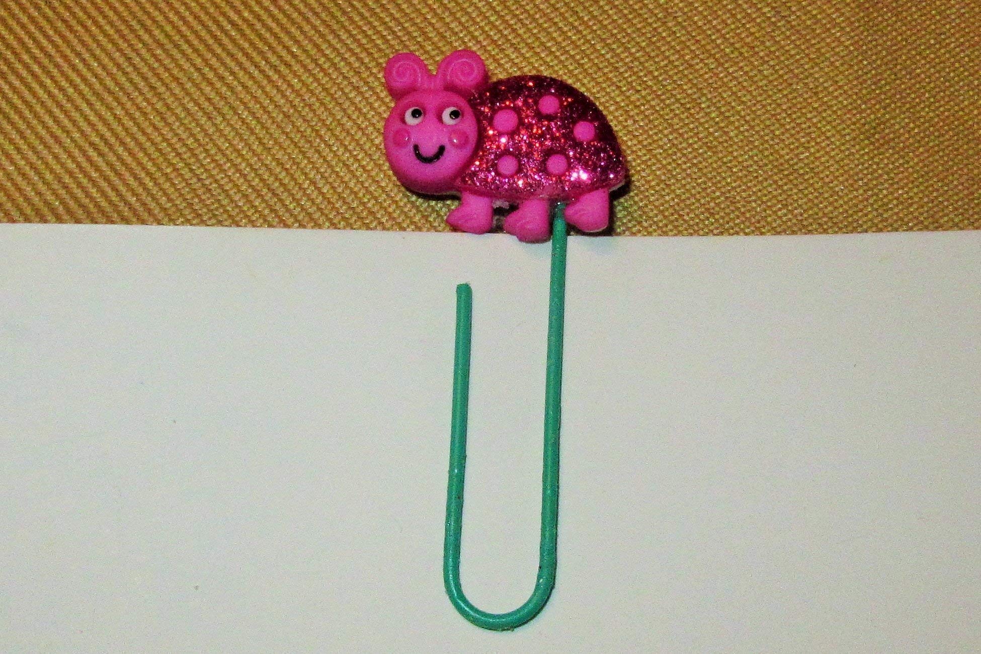 Cute Pink Ladybug Bookmarks & Jumbo Paper Clips Set of 2 - Perfect for Planners, Organizers, Filofax, Journals & DIY Scrapbooking - Adorable Reading Accessories for Book Lovers
