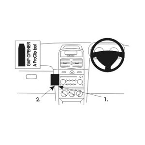 ClicOn No Holes Angled Dash Mount for Renault Clio (2002-2005) - Secure Phone Holder for Hands-Free Driving & Navigation