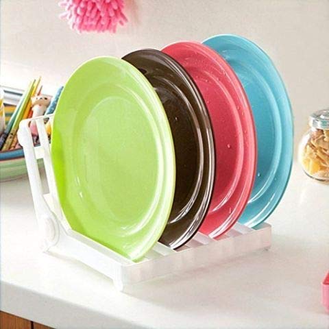 12-Slot Foldable Dish Rack - Space-Saving Kitchen Drainer for Dishes & Utensils