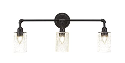 Toltec Lighting 183-DG-300 Vintage 3-Light Bathroom Vanity Bar with 4