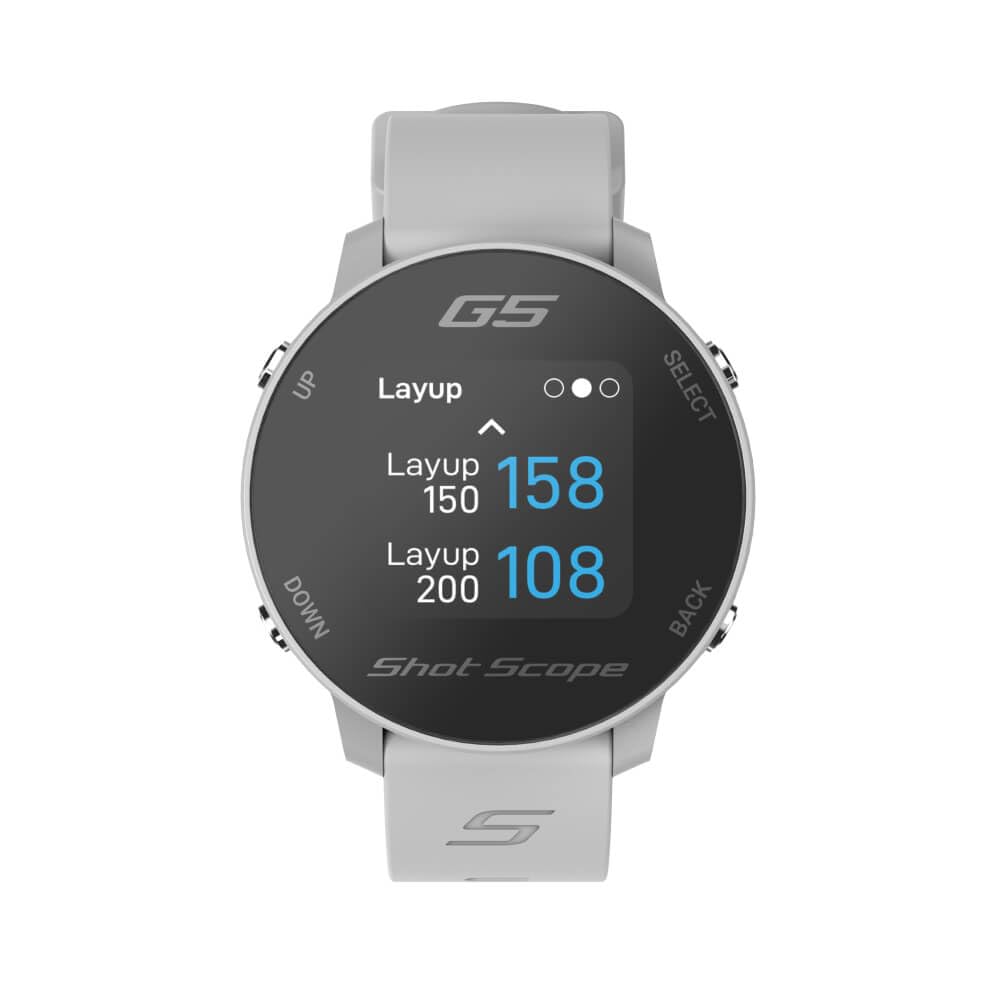 Shot Scope G5 Golf GPS Watch - Grey | Accurate Golf Rangefinder & Performance Tracker | Perfect for Golfers & Outdoor Sports Enthusiasts