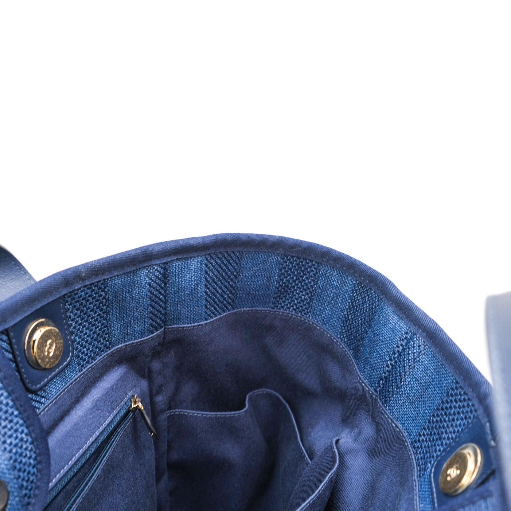 Chanel Canvas Large Deauville Tote Bag Navy Blue Striped 20S - Luxury Beach Tote for Women, Perfect for Travel, Shopping & Everyday Use