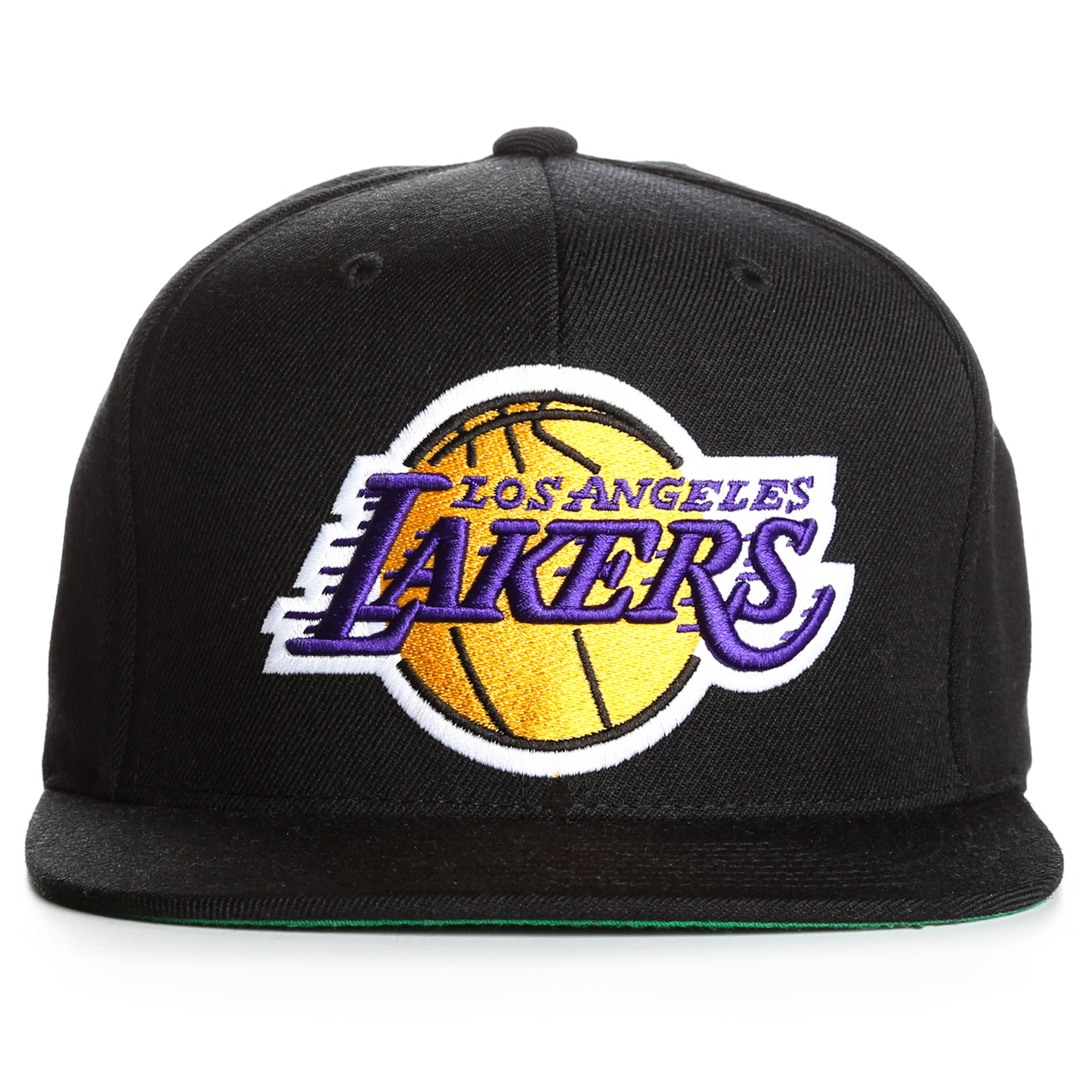 Mitchell and Ness LA Lakers Wool Snapback Hat - Black | Vintage NBA Basketball Cap for Men & Women | Perfect for Games, Streetwear & Fan Collections