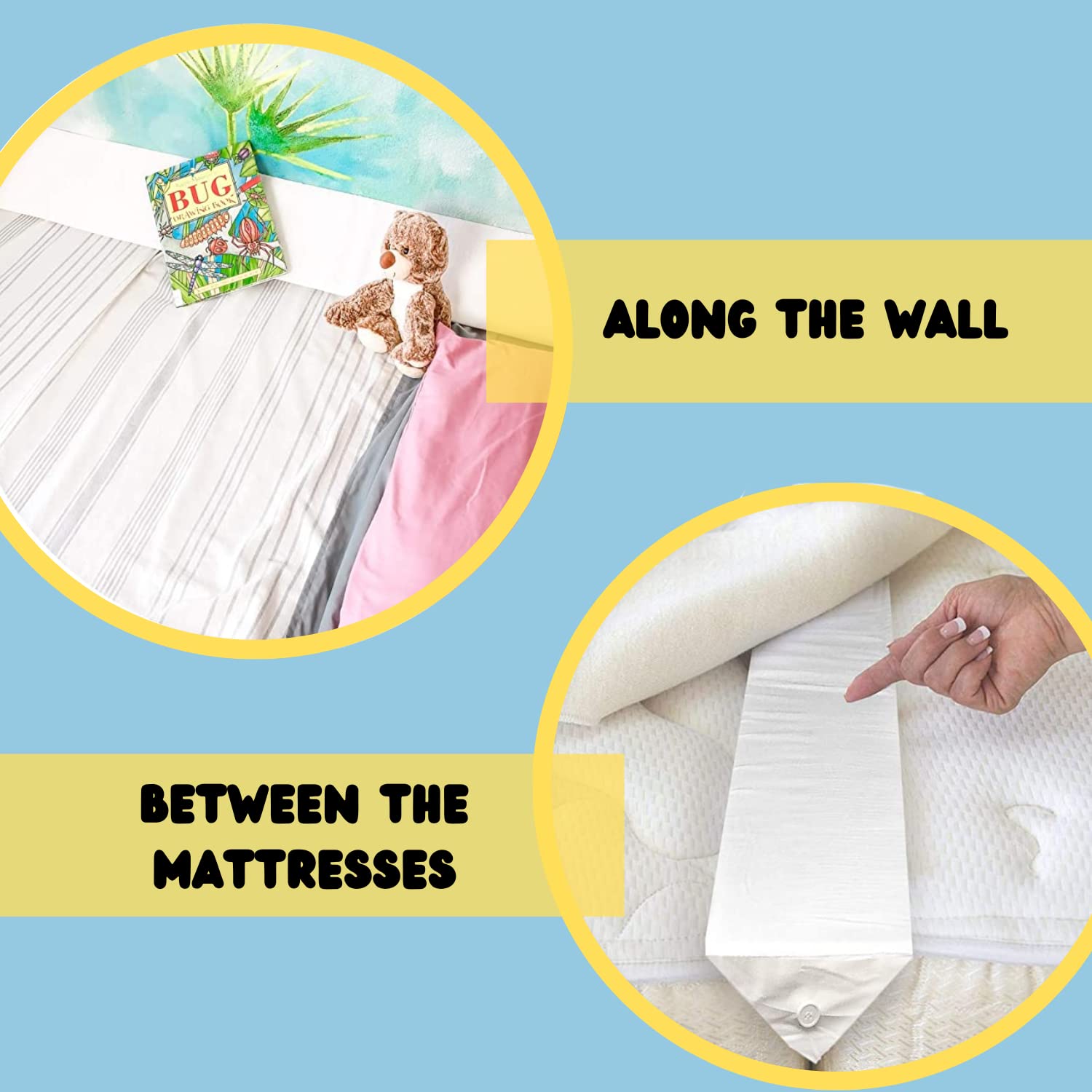 SnugStop The Original Bed Wedge Pillow - Headboard Gap Filler for Mattress Support, Triangle Wedge Pillow to Prevent Pillow Loss - Perfect for Back Support, Reading & Watching TV in Bed (Full Size)