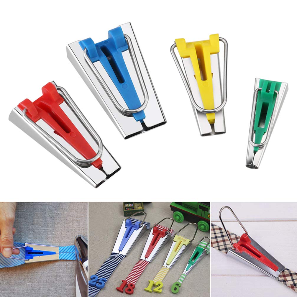 5-Piece Hemoton Quilting Tool Set - Fabric Bias Tape Maker Kit (6mm, 9mm, 12mm, 18mm, 25mm) for DIY Sewing, Quilting & Binding - Perfect for Dressmaking, Craft Projects & Home Decor