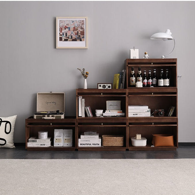 McKenna SWEDEN Wooden Cabinet Storage Display - Modern Home & Office Organizer for Shelves, Books, and Decor