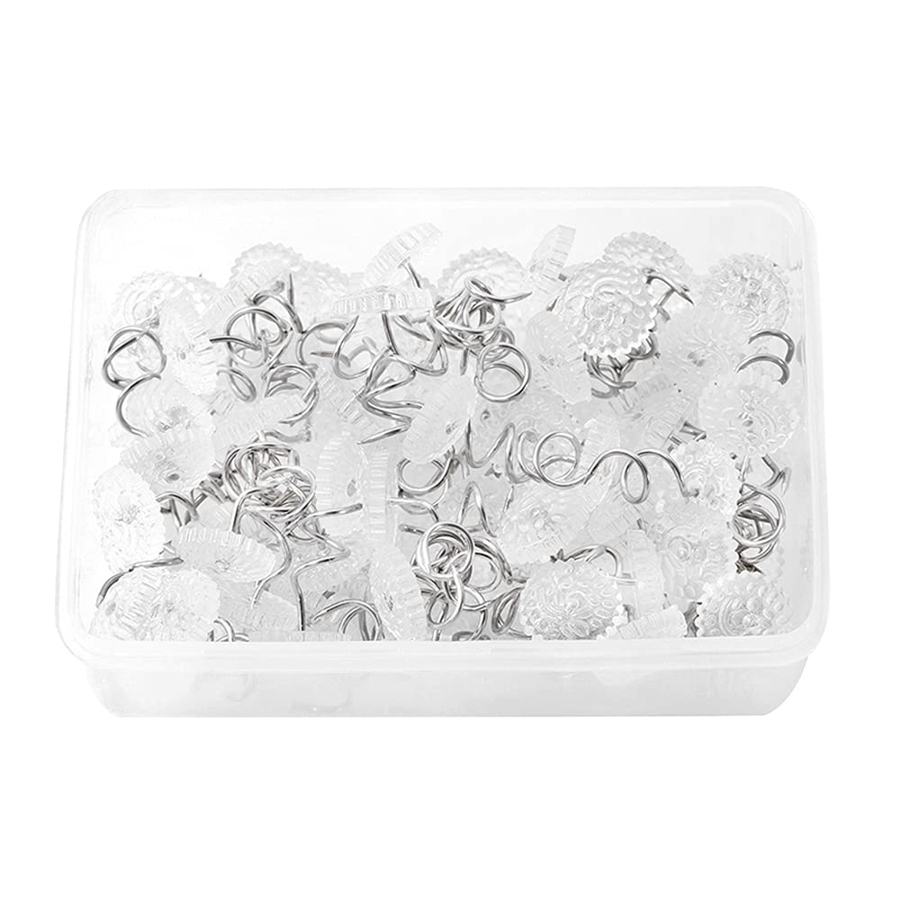 Healifty 100pcs Upholstery Push Pins - Sofa Slipcovers & Bed Skirts Fasteners for Home Decor