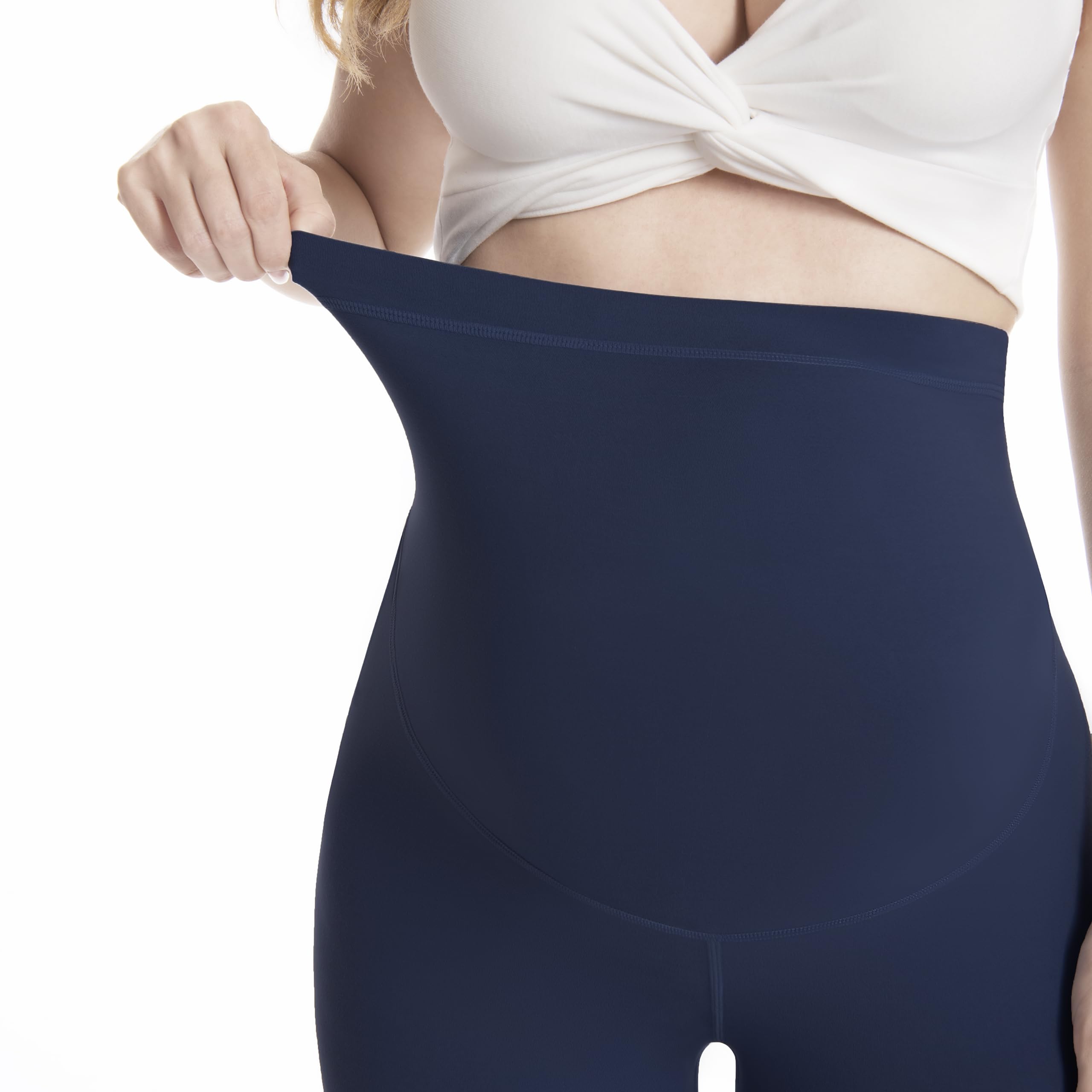 WELL&JUST Maternity Leggings Over The Belly - Ultra Soft Pregnancy Active Wear for Workout & Yoga, High Waist Stretchy Yoga Pants for Pregnant Women - Perfect for Gym, Running, Casual Wear and Everyday Comfort