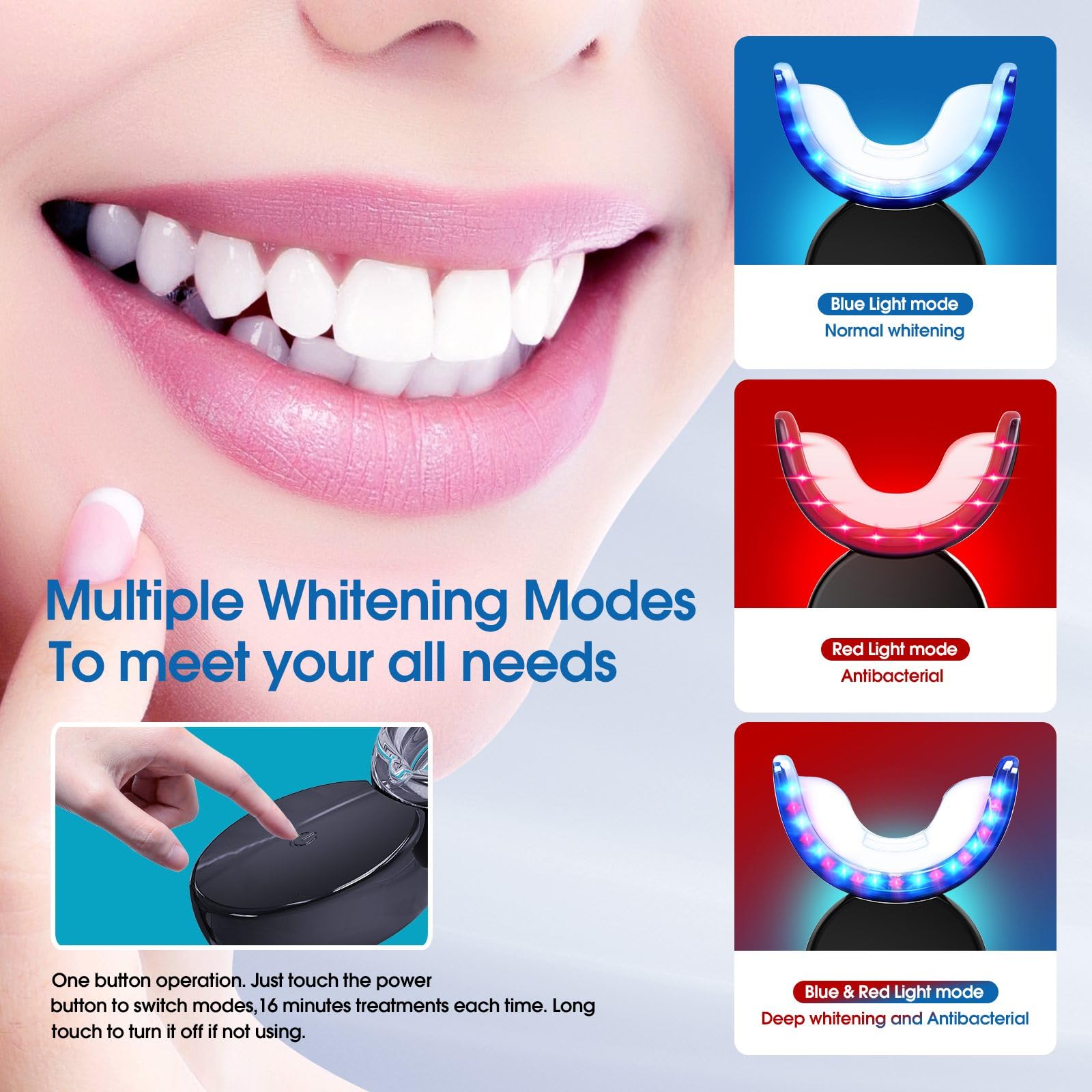 Teeth Whitening Kit for White Teeth at Home - Fast & Safe in 16 Minutes | Deep Stain Removal | Professional Dental Care Solution | Perfect for Daily Use, Special Occasions & Confidence Boosting