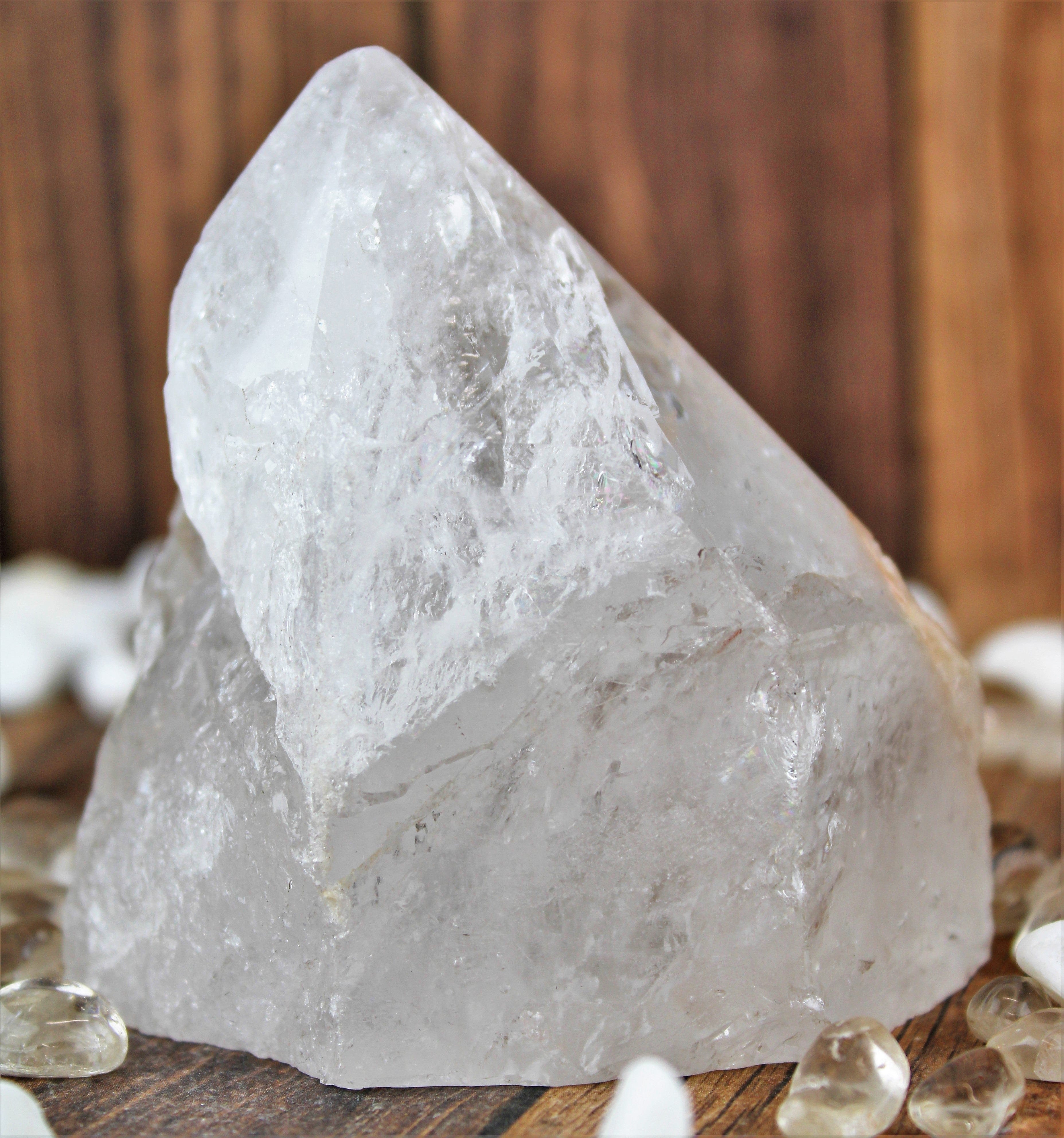 Natural Clear Quartz Generator - High Quality Healing Crystal for Meditation, Energy Work & Spiritual Growth | Perfect for Home, Office & Yoga Space