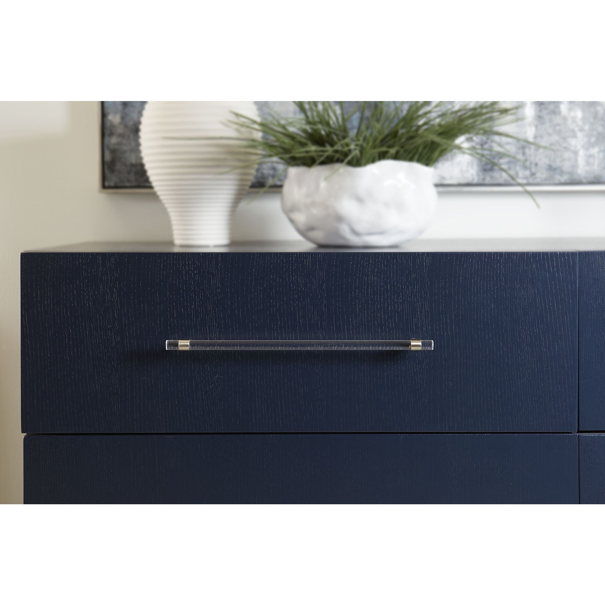 Argento 6-Drawer Dresser in Misty Grey - Modern Bedroom Storage Furniture for Home Organization & Stylish Decor