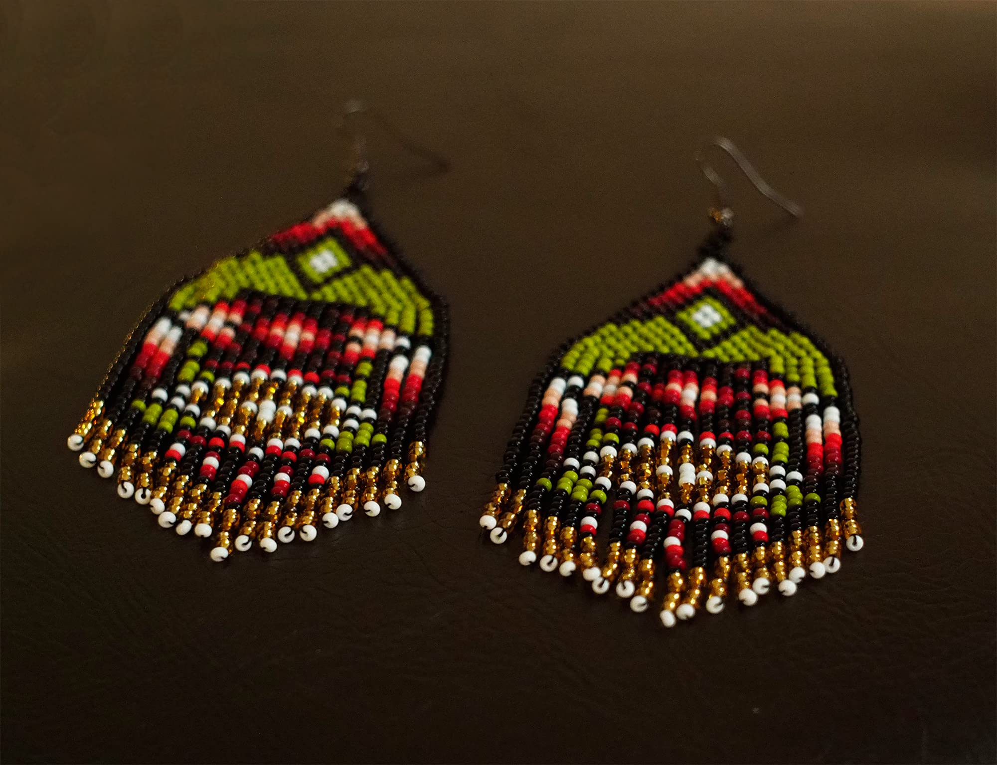 Forest Spirits Indian Inspired Beaded Earrings | Native American Style Beaded Jewelry | Handmade Bohemian Tribal Earrings | Perfect for Festivals, Weddings & Boho Fashion