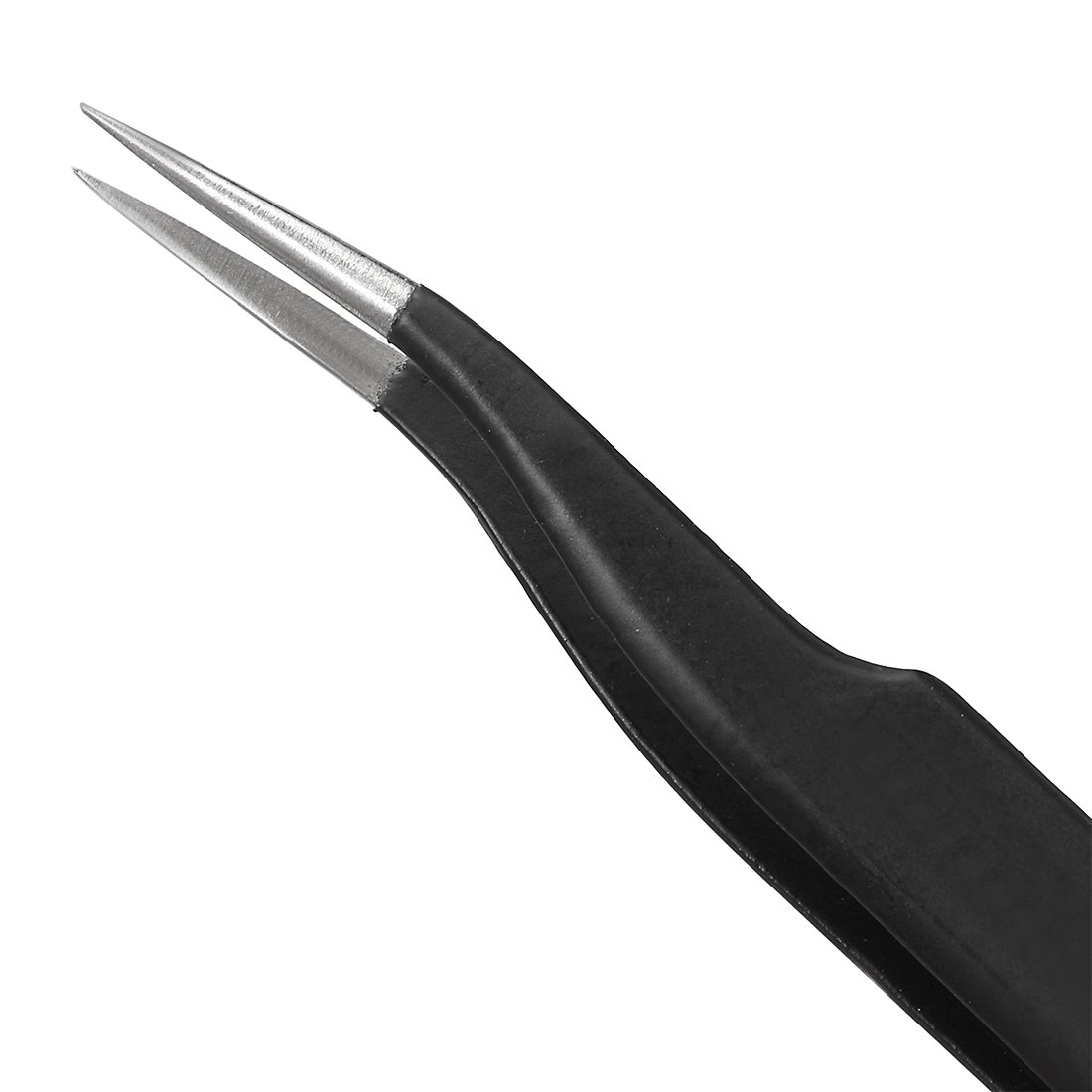uxcell ESD-17 Anti-Static Stainless Steel Non-Magnetic Curved Tip Tweezers - 4.8 Inch Precision Tweezers Set of 3 for Jewelry Making, Electronics Repair, Watch & Phone Repair - Perfect for Crafting, PCB Work & Small Component Handling