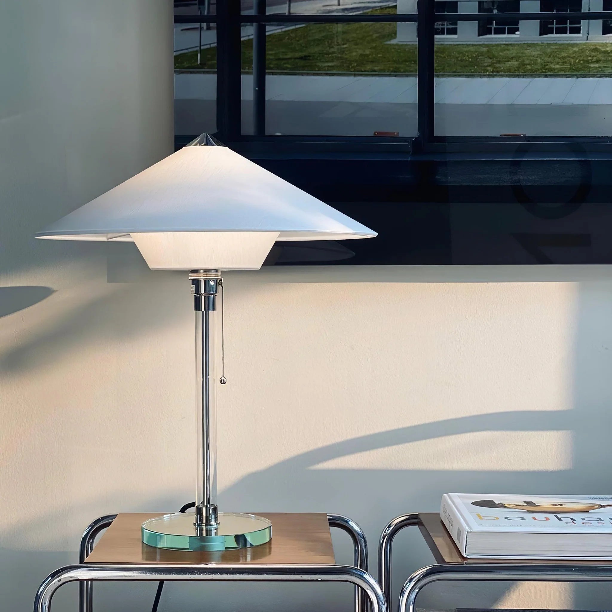 Wagenfeld Table Lamp - Modern LED Desk Light for Home Office, Bedroom & Living Room | Adjustable Brightness & Stylish Design for Reading & Decor