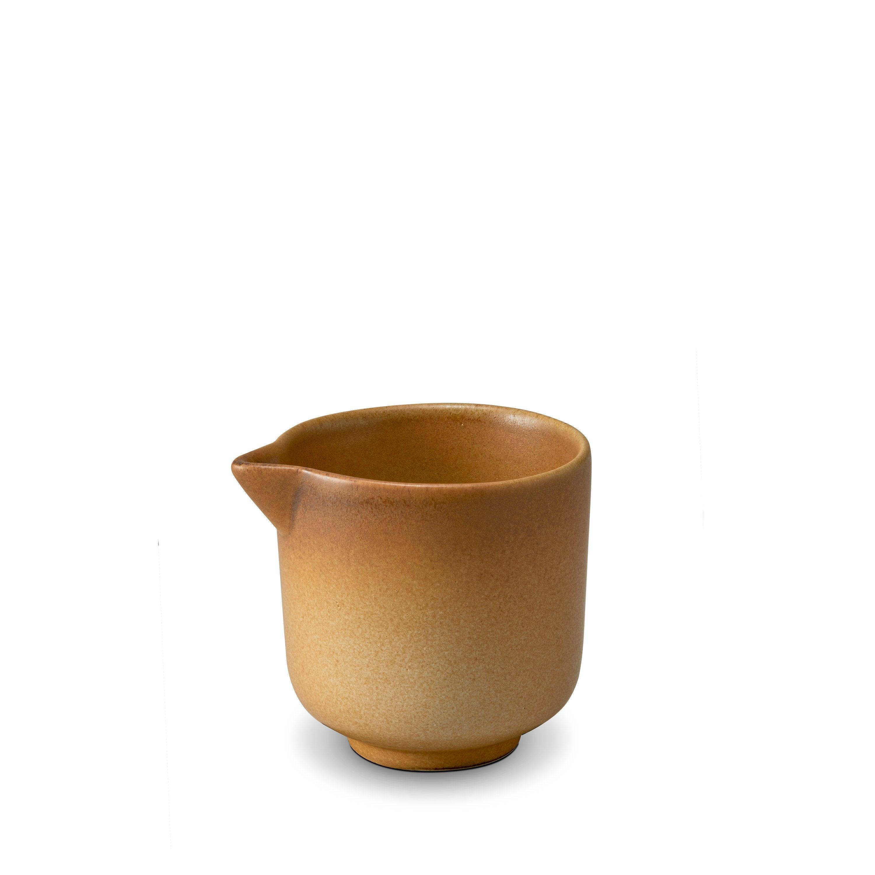 Premium Terra Sauce Server with Genuine Leather Handle - Perfect for Restaurants, Catering, and Elegant Home Dining