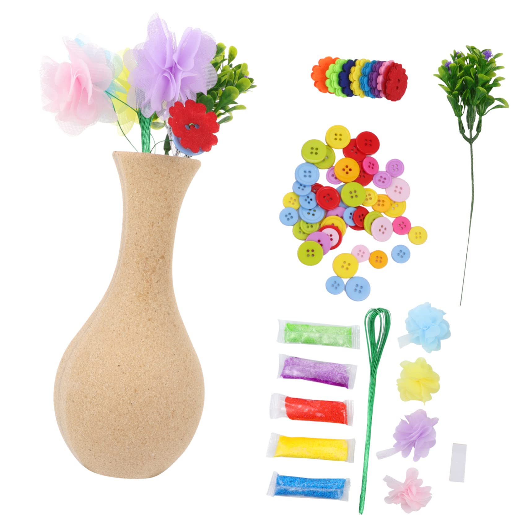 ERINGOGO 4 Sets DIY Plastic Puzzle Vase Kit - Creative Craft for Kids, Home Decor & Party Activities - Perfect for Children's Art Projects, Classroom Crafts & Birthday Party Favors