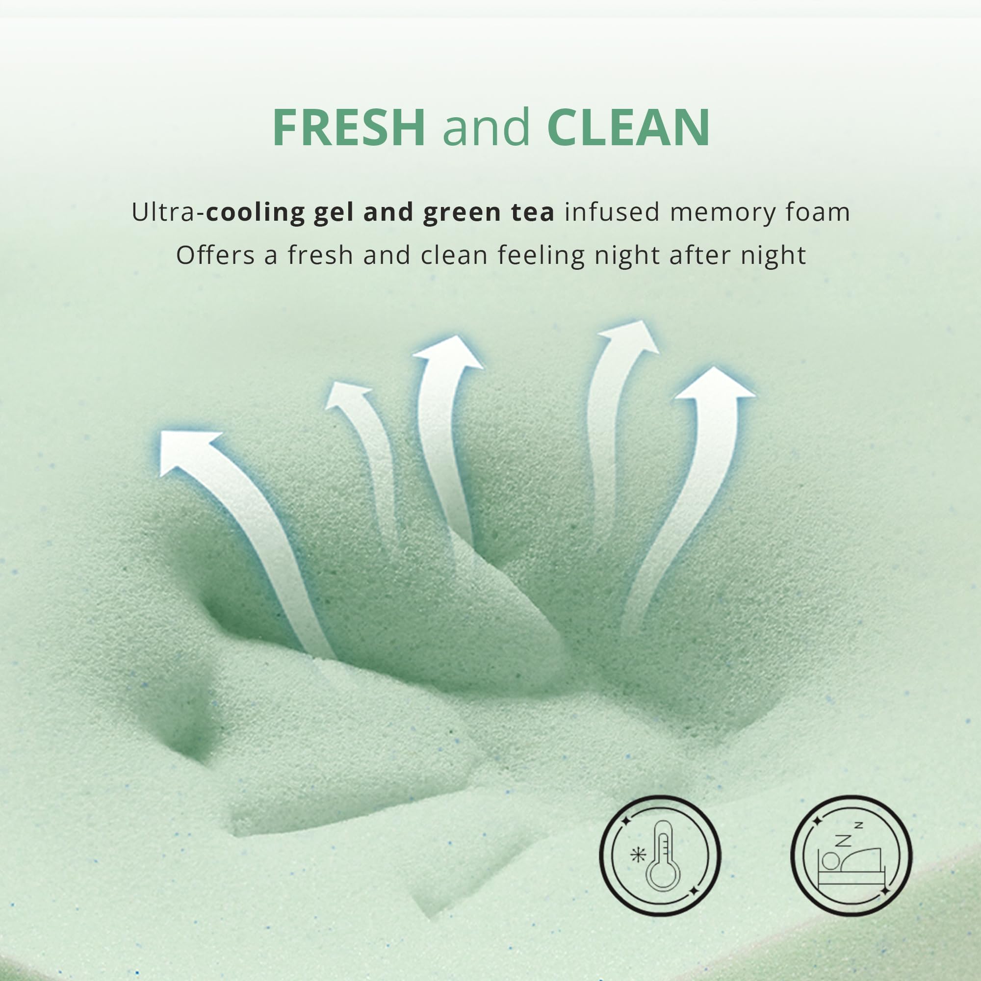 6 Inch Green Tea Memory Foam Twin Mattress - CertiPUR-US Certified, Fiberglass & Chemical Free - Cooling Gel Layer, Medium Firm Support - 75
