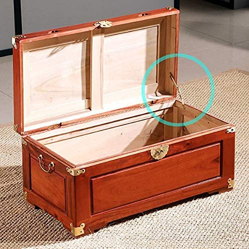 Yinpecly 10Pcs Bronze Folding Lid Support Hinges - Heavy Duty Cabinet Hinges for Lift Up Furniture, Cupboard & Display Box - Perfect for Kitchen Cabinets, Jewelry Boxes & Wooden Chests