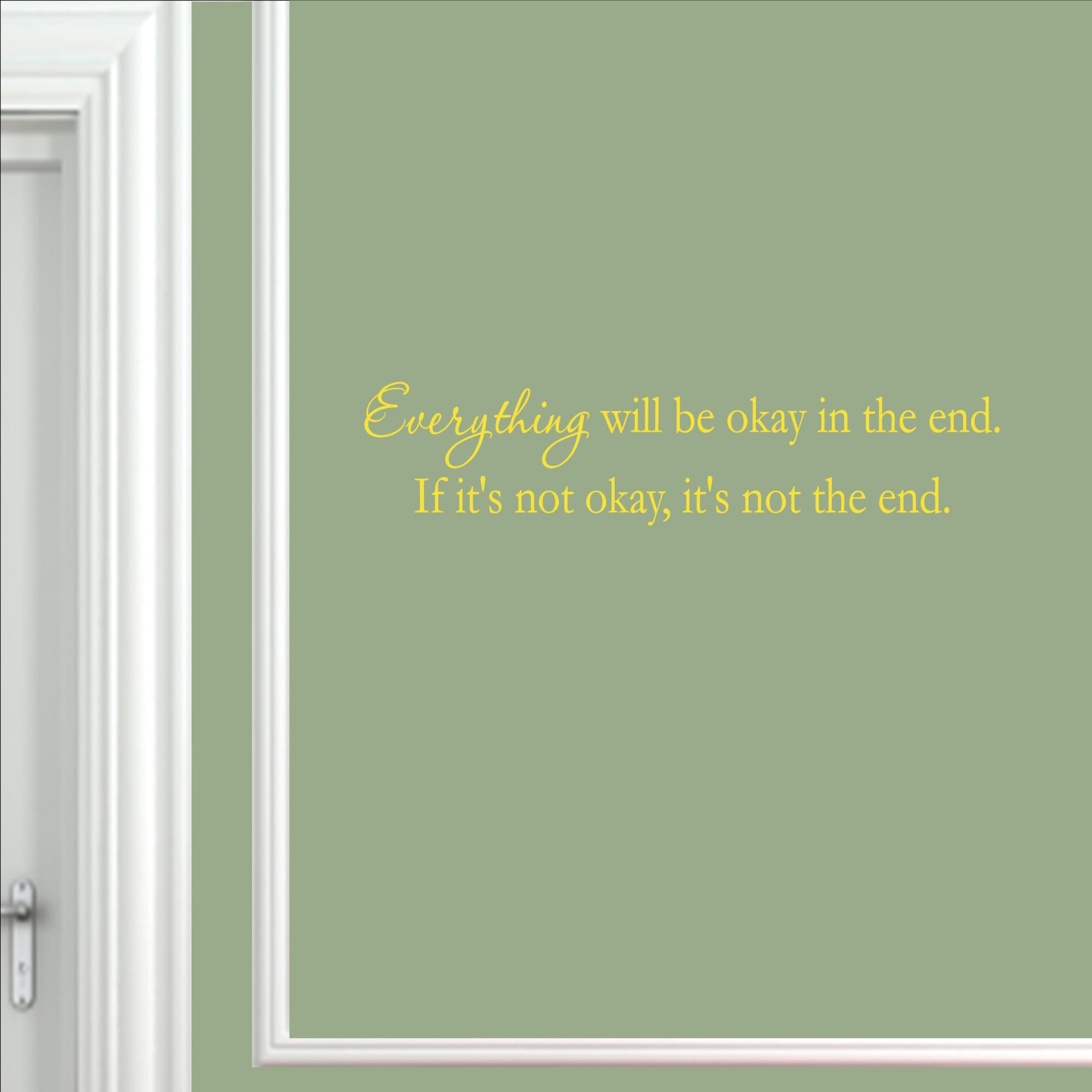 Motivational Vinyl Wall Decal - Yellow Inspirational Quote for Home & Office