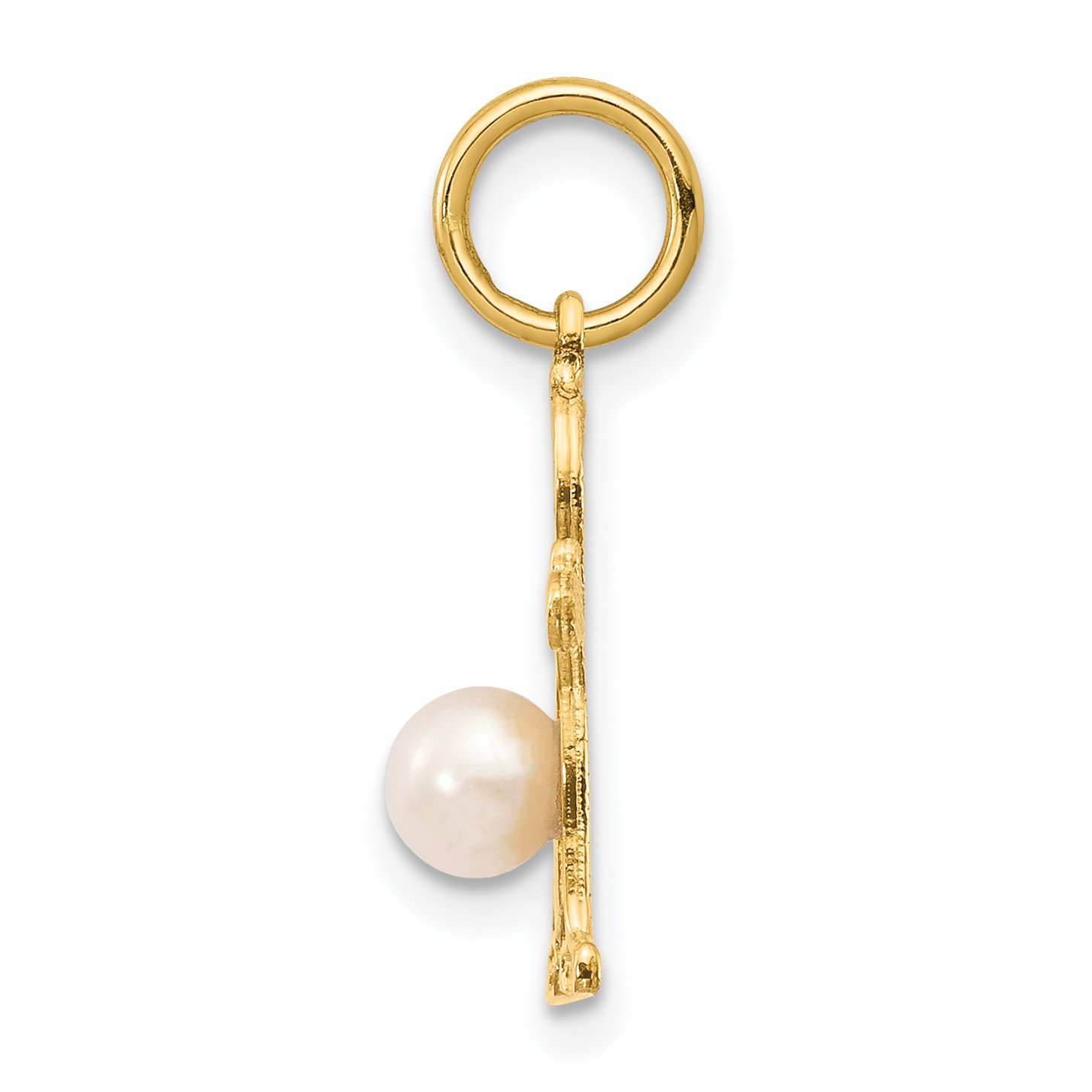 14K Yellow Gold 4mm Cultured Pearl Pendant Necklace - June Birthstone Gift for Women & Girls - Perfect for Birthdays, Anniversaries & Special Occasions