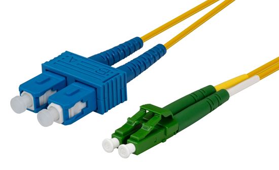 0.5M 9 LC APC/SC Duplex Single Mode G657A1 Bend Insensitive Fiber Optic Patch Cable Yellow - High-Speed Data Transmission for Telecom, Data Centers & Home Networks