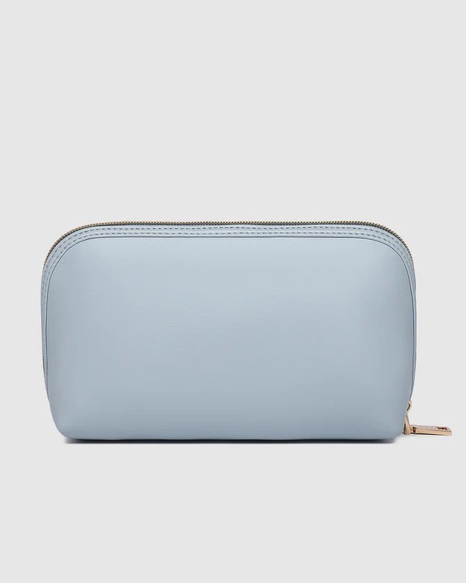 Greta Makeup Bag Dusty Blue - Waterproof Cosmetic Organizer for Travel & Daily Use | Perfect for Makeup Brushes, Lipsticks & Skincare Essentials