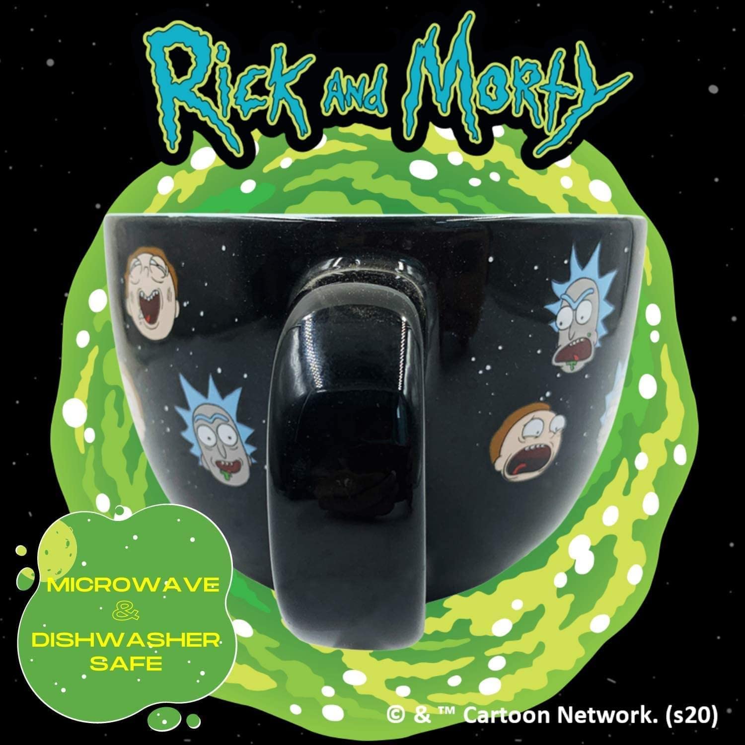Rick and Morty Ceramic Soup Mug 24oz - Fun Cartoon Character Coffee Cup for Soup, Tea & Hot Drinks - Perfect Gift for Fans & Collectors - Great for Home, Office & Gifts