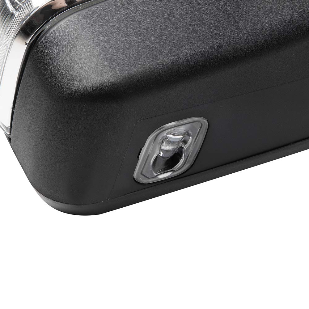 SCITOO Black Power-Adjusted Heated Towing Mirrors with Turn Signal & Puddle Light - Compatible with 2015-2017 Ford F150 Pickup Truck (Pair LH RH) - Easy Installation with Conversion Plug for Enhanced Visibility & Safety While Towing Trailers or Large Loads