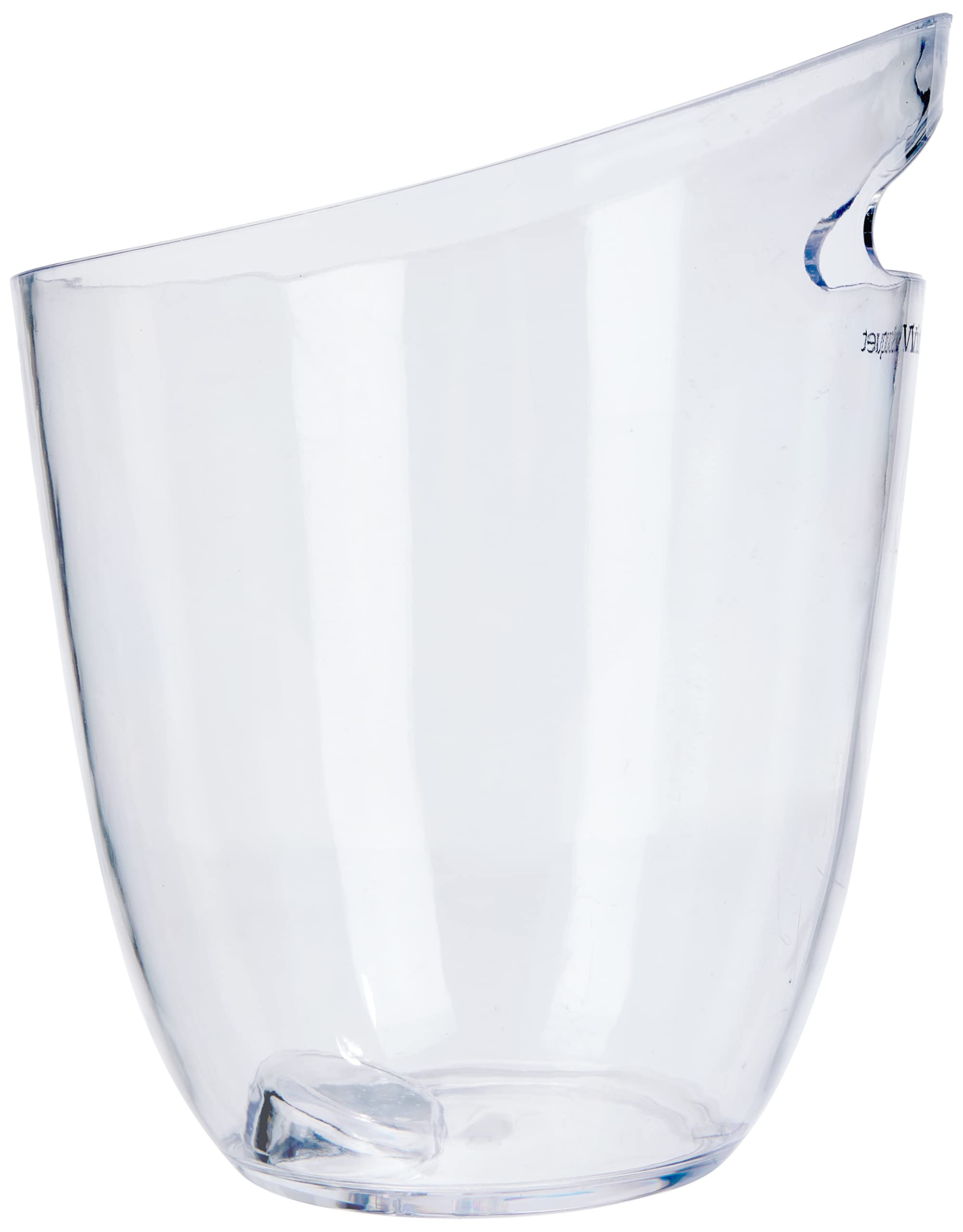 FIE 192 Clear PS Plastic Single Bottle Ice Bucket - Perfect for Chilling Wine, Champagne & Beverages at Parties, Weddings & Home Bars