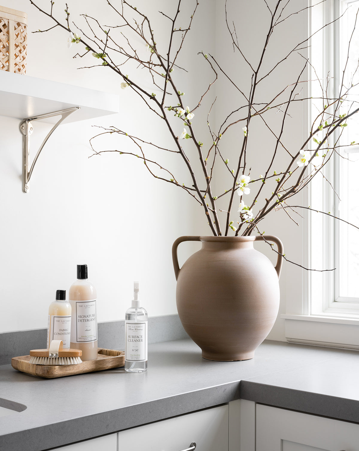 Elegant Round Dual Handle Vase for Home Decor - Perfect for Flowers, Centerpieces, and Living Room, Dining Table, or Wedding Decorations