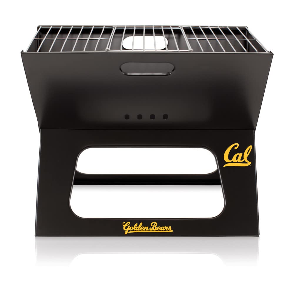PICNIC TIME NCAA California Bears X-Grill - Portable Charcoal Grill for Camping, Tailgating, Backyard BBQs & Outdoor Cooking - Compact & Lightweight Design
