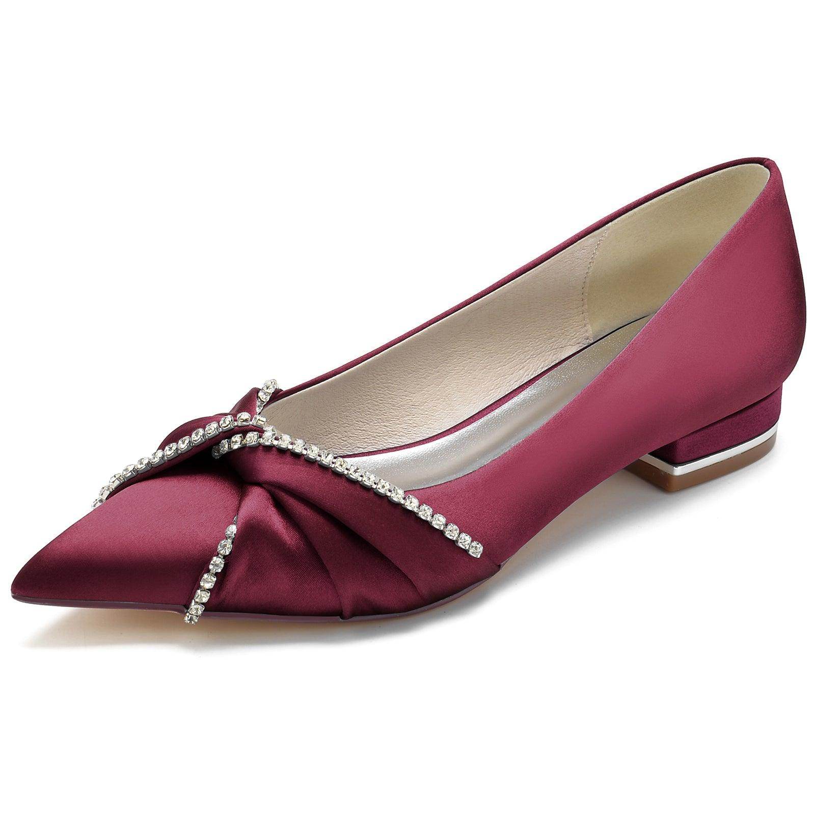 Flat Heel 2.5cm Silk-Like Comfortable Shoes CK0272 - Perfect for Office, Wedding & Daily Wear
