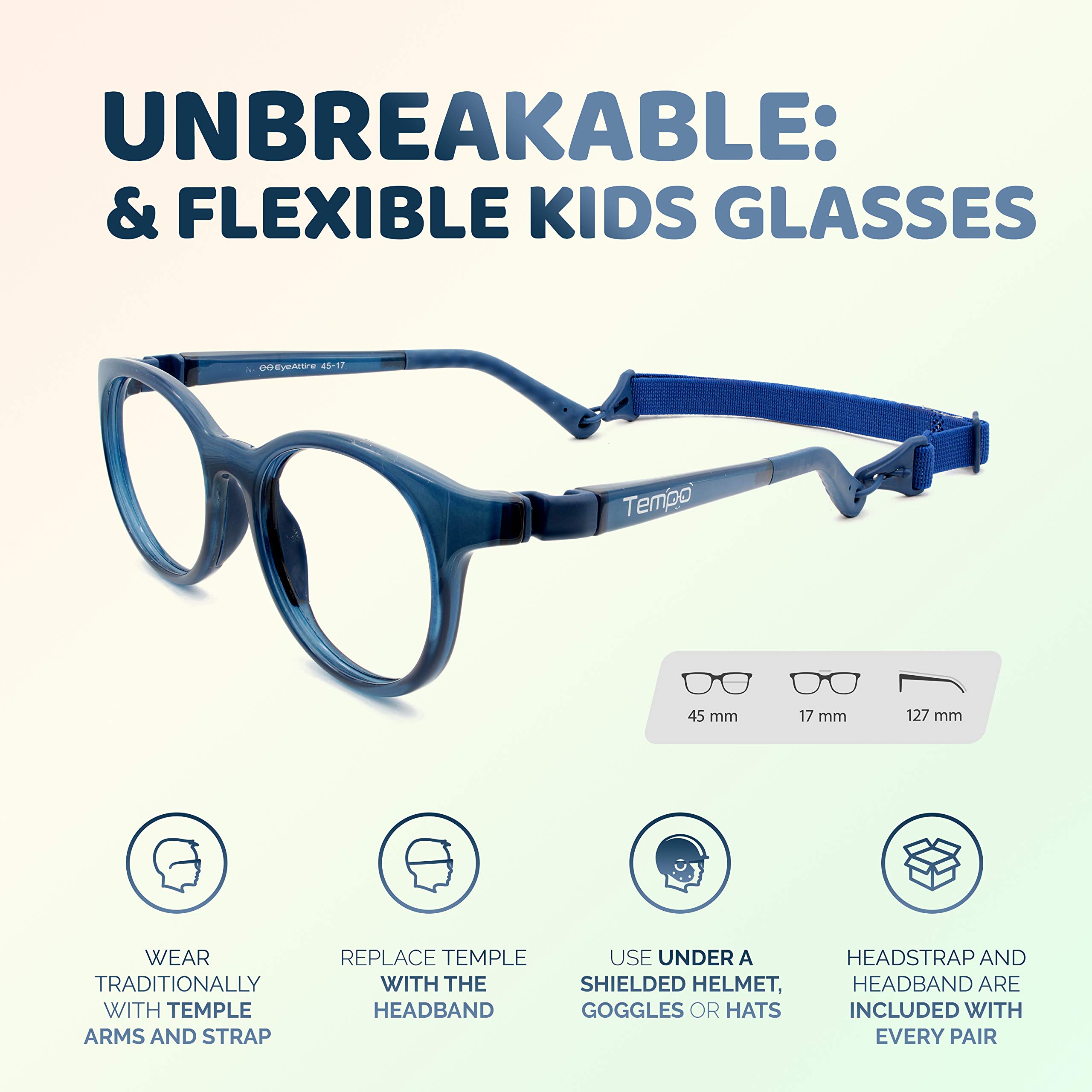 Unbreakable Kids Glasses - Flexible & Durable Children's Eyewear for Boys & Girls - Perfect for School, Sports, and Everyday Wear - Model 3011