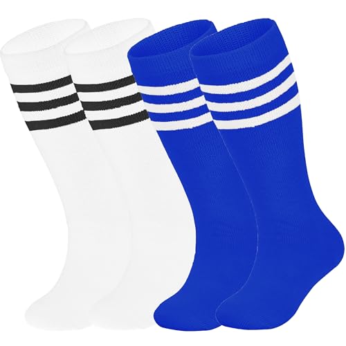 White/Sapphire Blue Stripe