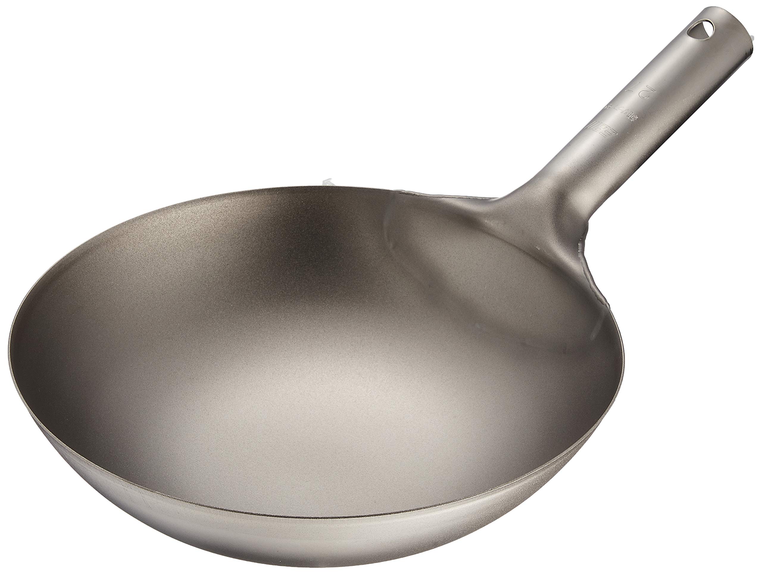 EBM Pure Titanium Ultra Lightweight Wok - 10.6 Inch (27 cm) Non-Stick Frying Pan for Healthy Cooking | Perfect for Stir-Fry, Sauteing & Asian Cuisine | Induction Compatible & Durable Kitchen Essential