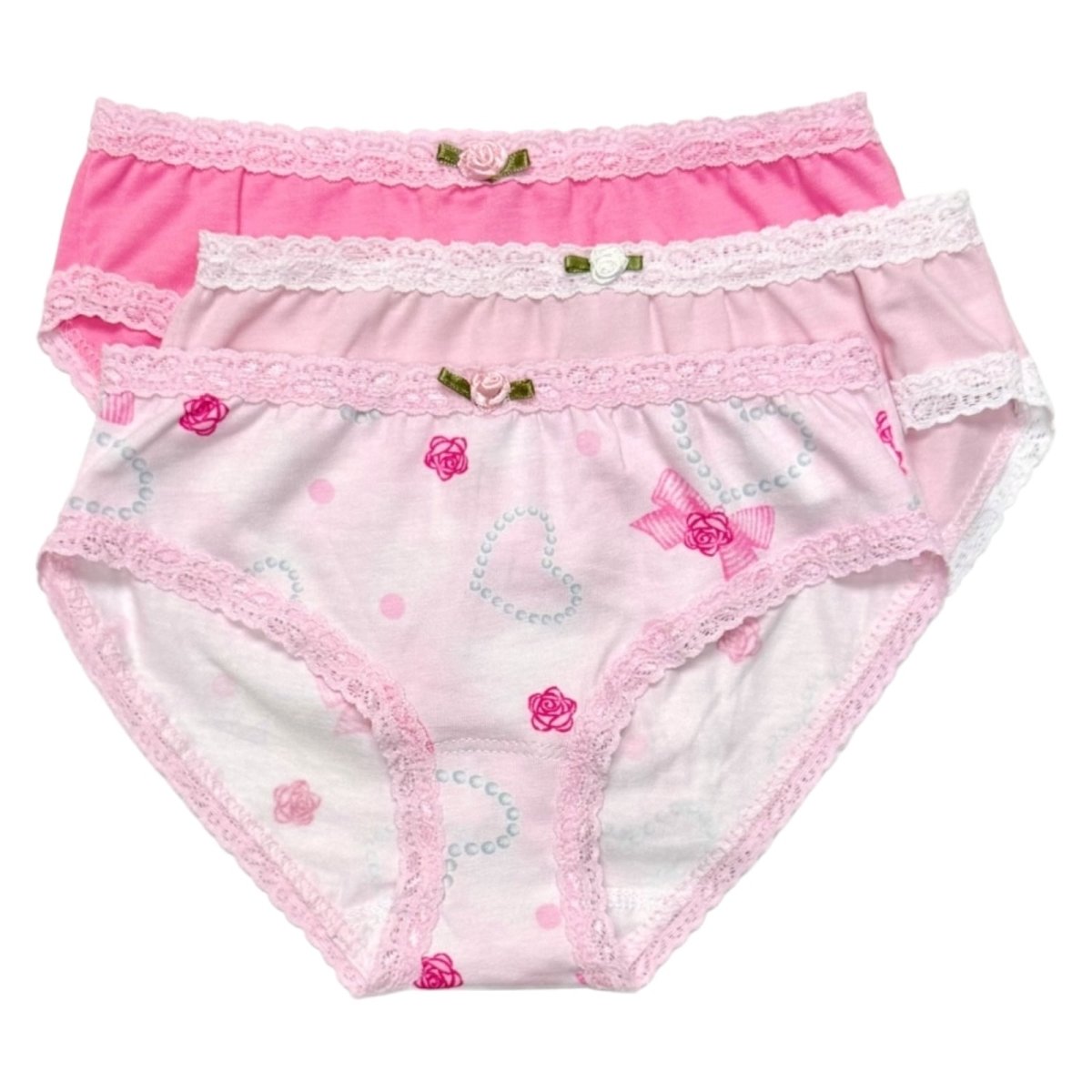 Pearly Hearts Panties - Women's Lace Underwear Set, Comfortable & Sexy for Valentine's Day, Date Night, Bridal Shower Gift