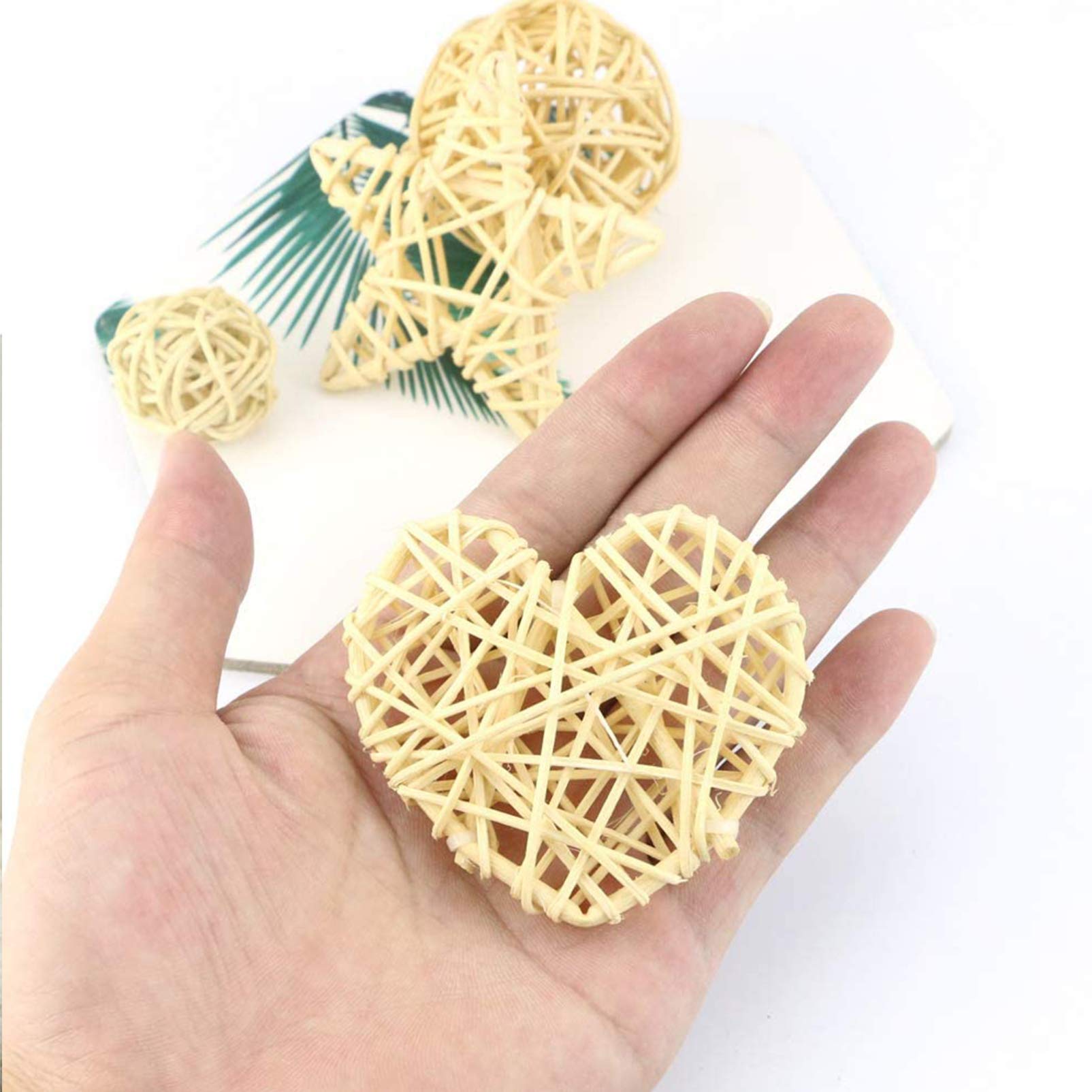 **POPETPOP 8-Piece Pet Teething Takraw Ball Set - Hamster, Rabbit, Rat Chew Toys for Small Pets - Natural Rattan Molar & Exercise Toys for Bunnies, Rodents - Perfect for Cage Decor & Stress Relief**    *(Ideal for teething, playtime, and keeping small pets active and entertained!)*