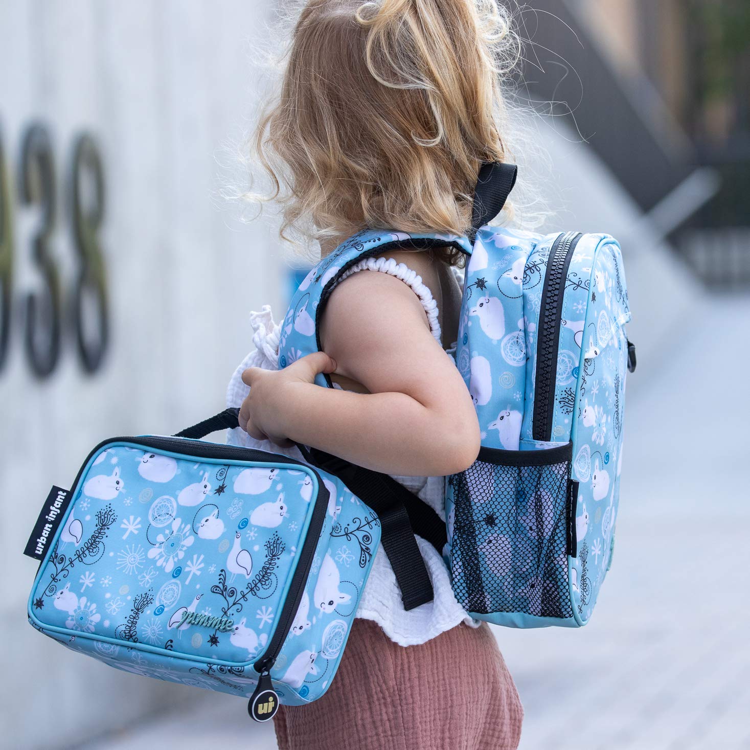 Urban Infant Yummie Insulated Lunch Box for Toddlers - Boys & Girls Insulated Food Bag for Daycare, Preschool & Travel - Includes Allergy Alert Cards - Fits Bento Boxes - Cute Bear Design - Perfect for School Snacks, Picnics & On-the-Go Meals