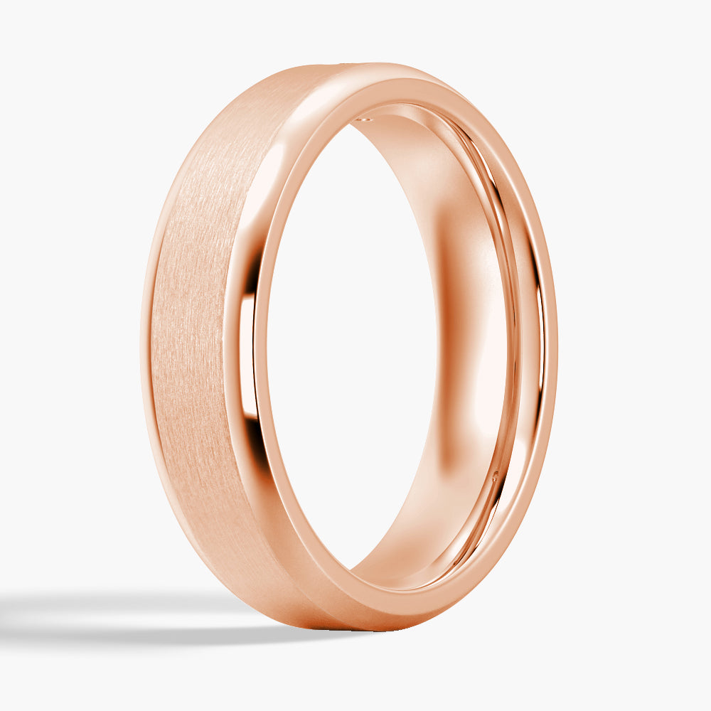 6mm Bezel Set Moissanite Men's Wedding Band - Comfort Fit Beveled Edge Ring for Him - Perfect for Engagement, Anniversary & Everyday Wear