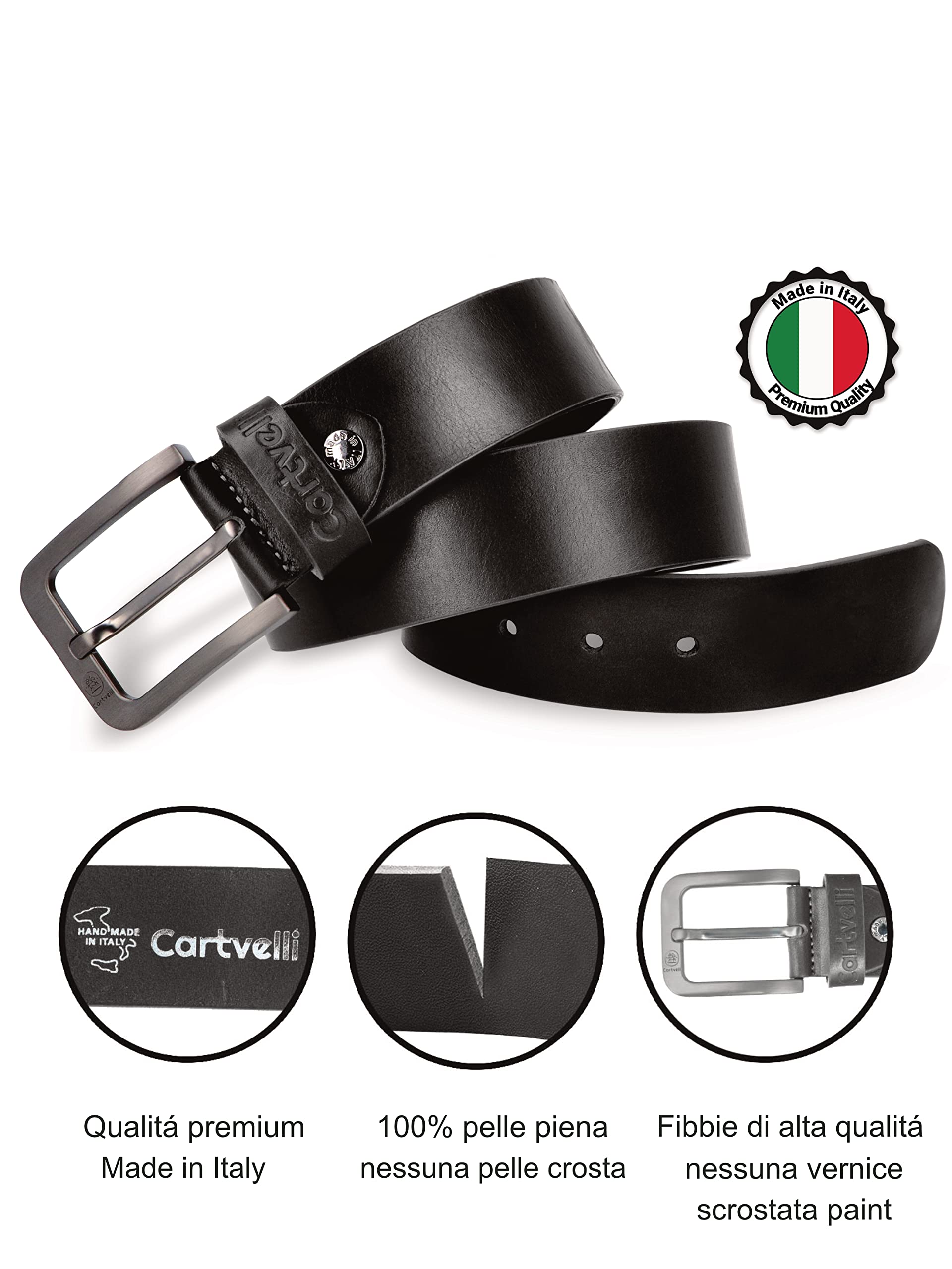 Premium Italian Leather Belt for Men - Genuine 40mm Cowhide Dress Belt with Gift Box - Perfect for Business, Casual & Formal Wear