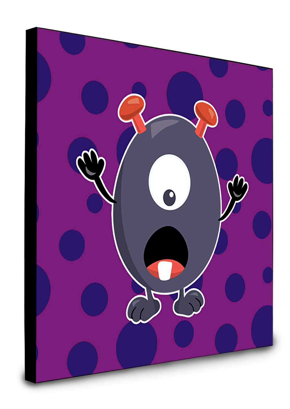 Caroline's Treasures BB7002UP88 Little Monster Grape Gordo Colorful Artwork Wall Panel - Perfect for Kids' Room Decor, Playroom, and Nursery Wall Art