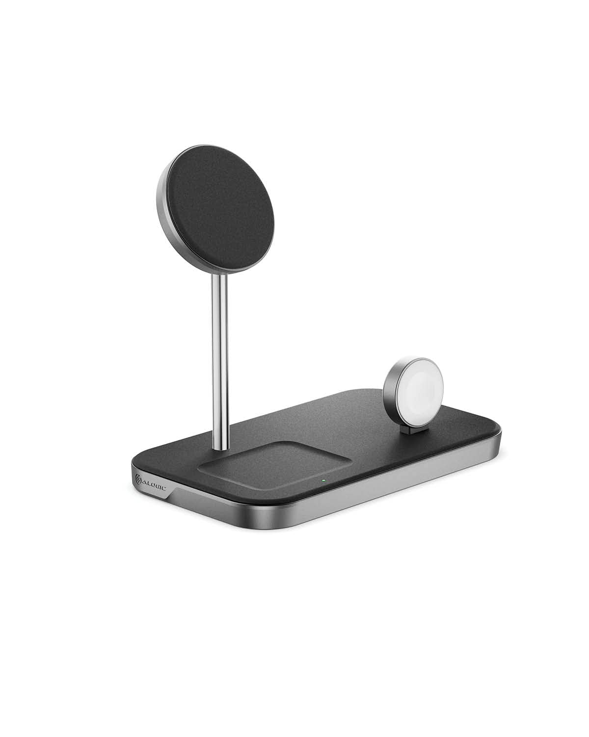 ALOGIC MagSpeed 3-in-1 Wireless Charging Station with LED Indicator | Magsafe Compatible for iPhone 15/14/13/12 Series | Fast Charging for AirPods & Apple Watch | Certified Safe | Perfect for Home, Office & Travel Use