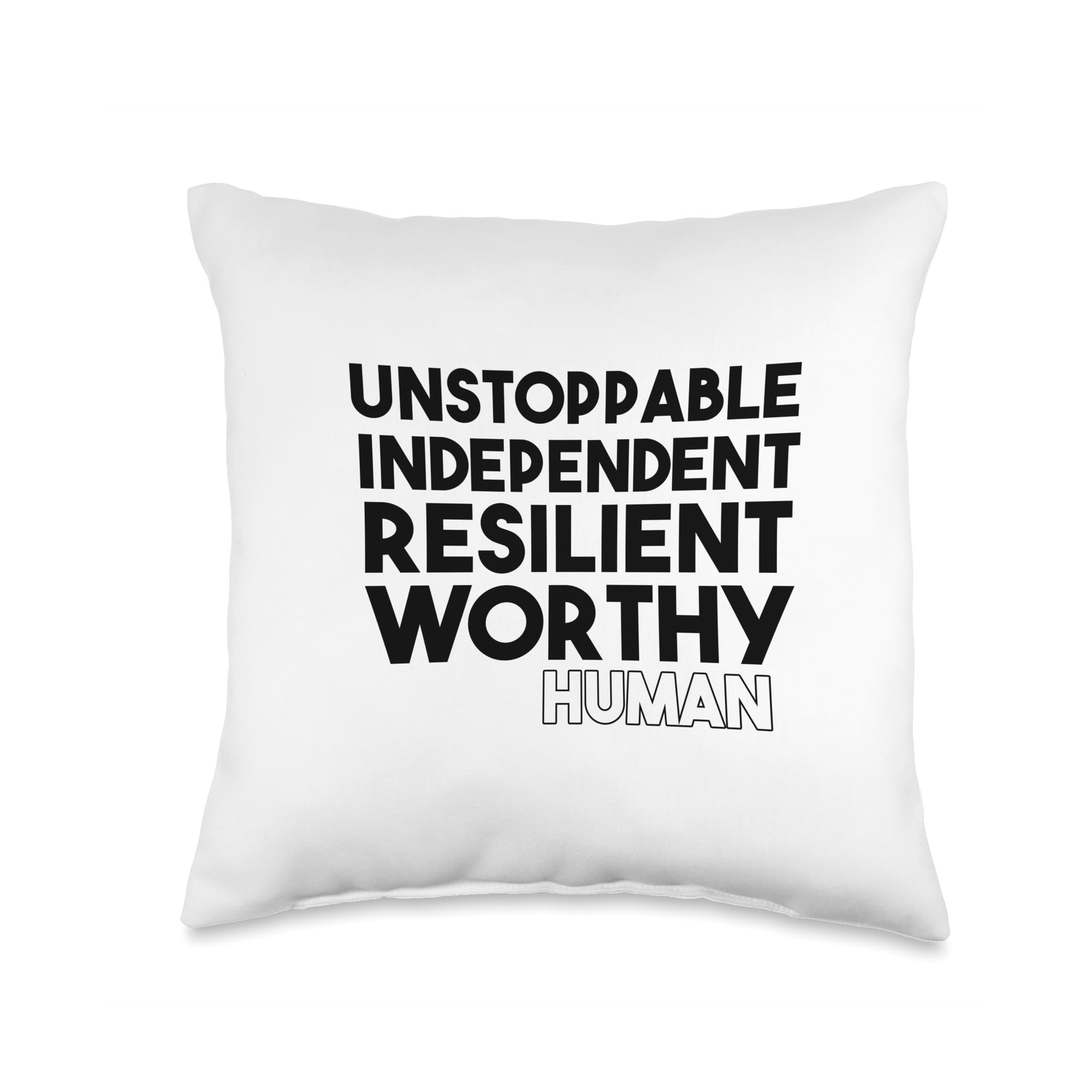 Unstoppable Motivational Throw Pillow 16x16 Inches - Colorful Decorative Cushion for Living Room, Bedroom & Office Inspiration