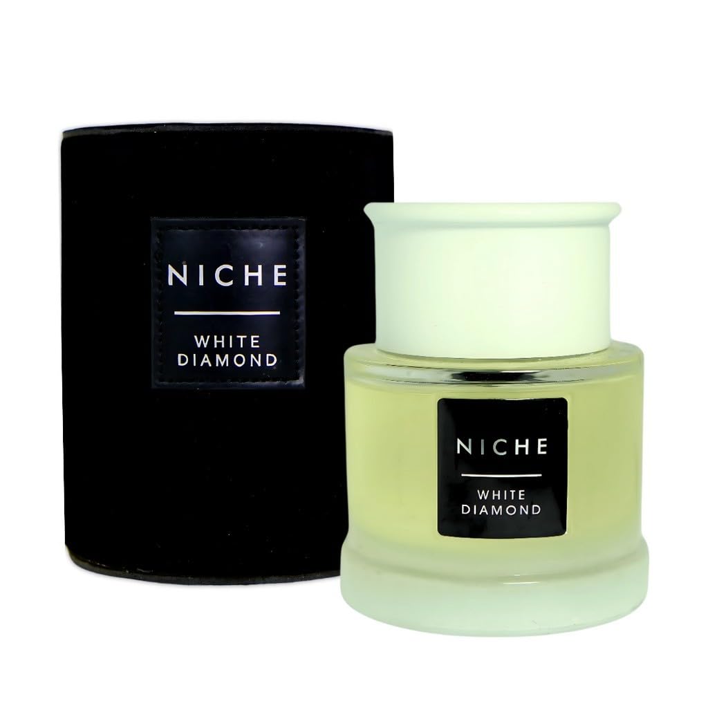 Premium White Diamond Cologne for Men - Fresh, Woody & Masculine Fragrance - 3.0 oz (90ml) Eau de Toilette - Perfect for Date Night, Office & Special Occasions