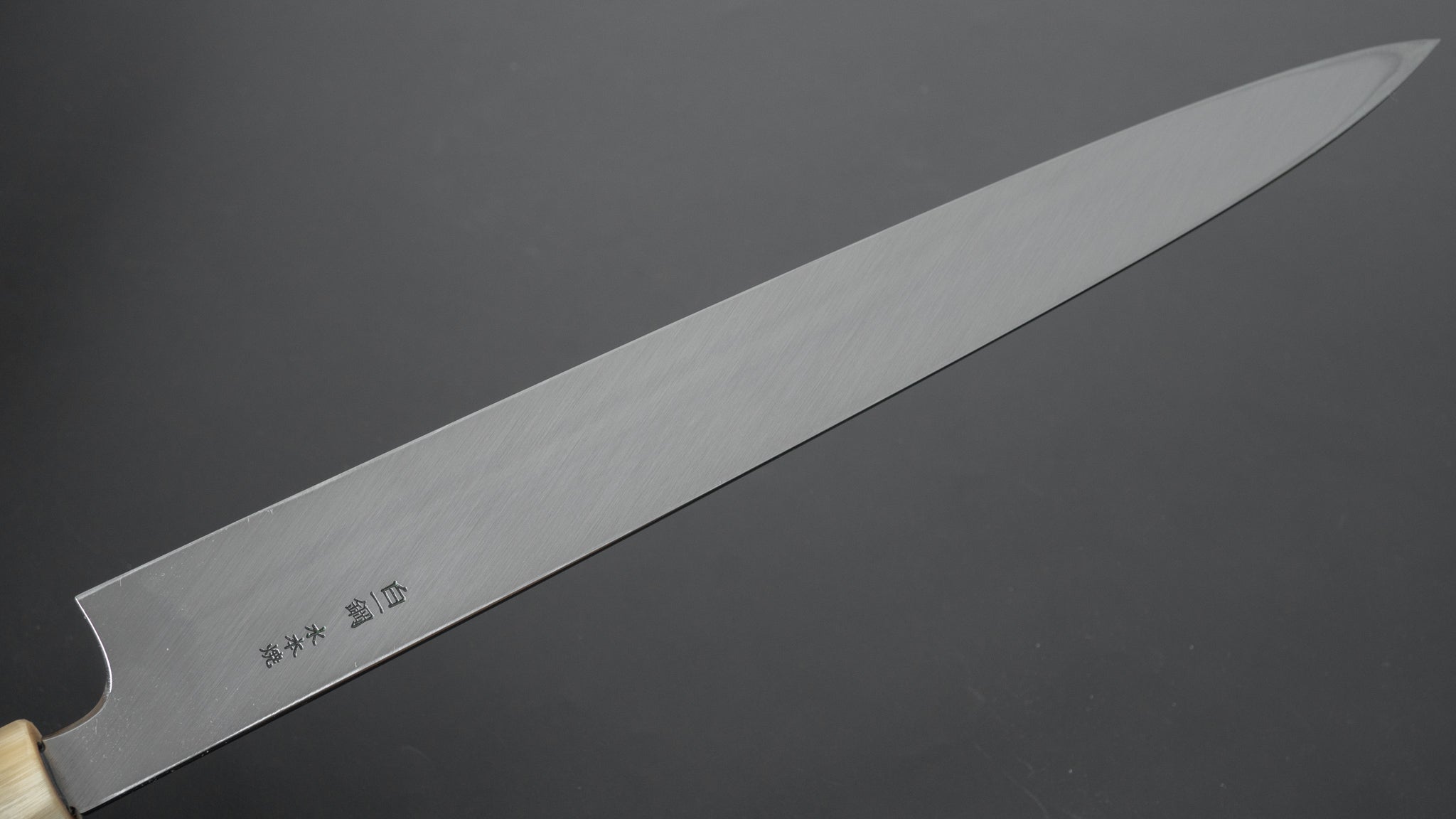 Hitohira Togashi White #1 Fuji Mizu Honyaki Yanagiba 330mm Sushi Knife with Taihei Ebony Handle & Saya - Premium Japanese Chef Knife for Sushi, Sashimi & Fine Slicing